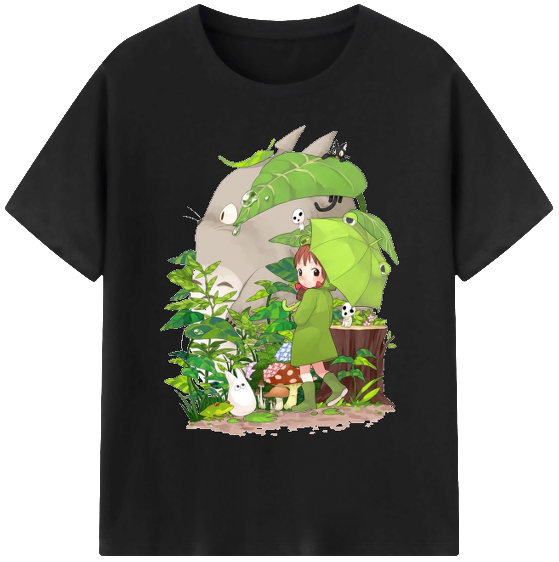 （画像用） となりのトトロ 草壁メイ 草壁サツキ My Neighbor Totoro Satsuki Kusakabe Mei Kusakabe 綿100％ メンズ半袖Tシャツ｜肌触りやわらか＆通気性