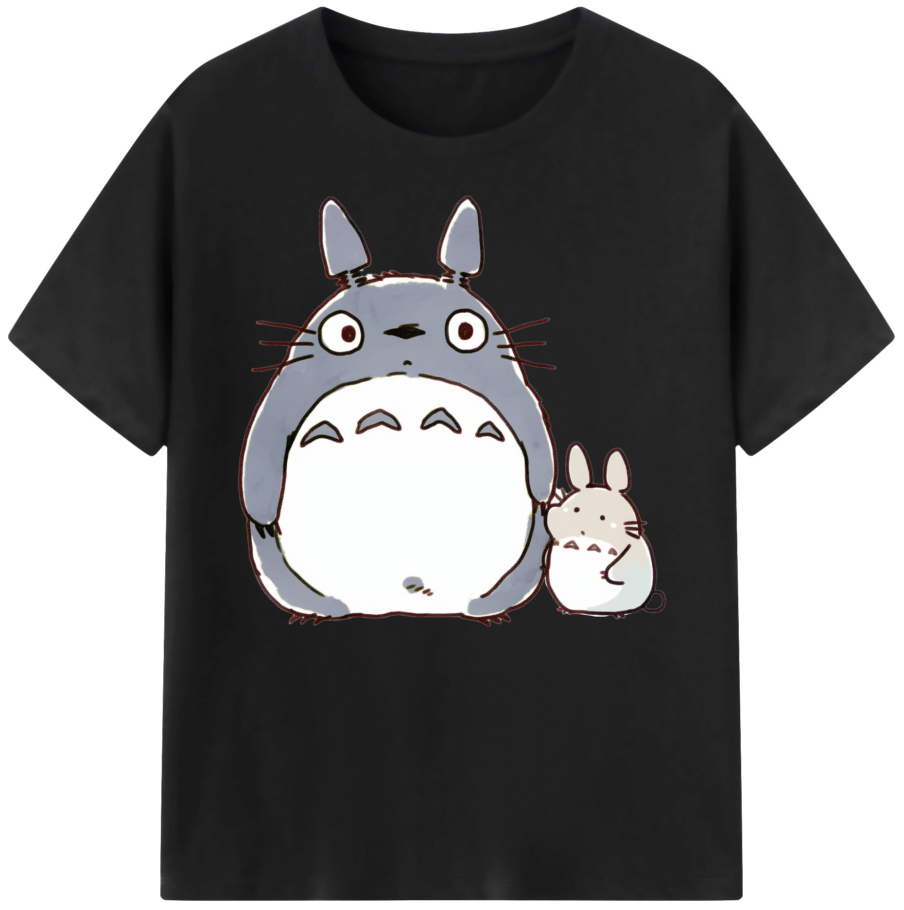 （画像用） となりのトトロ 草壁メイ 草壁サツキ My Neighbor Totoro Satsuki Kusakabe Mei Kusakabe 綿100％ メンズ半袖Tシャツ｜肌触りやわらか＆通気性
