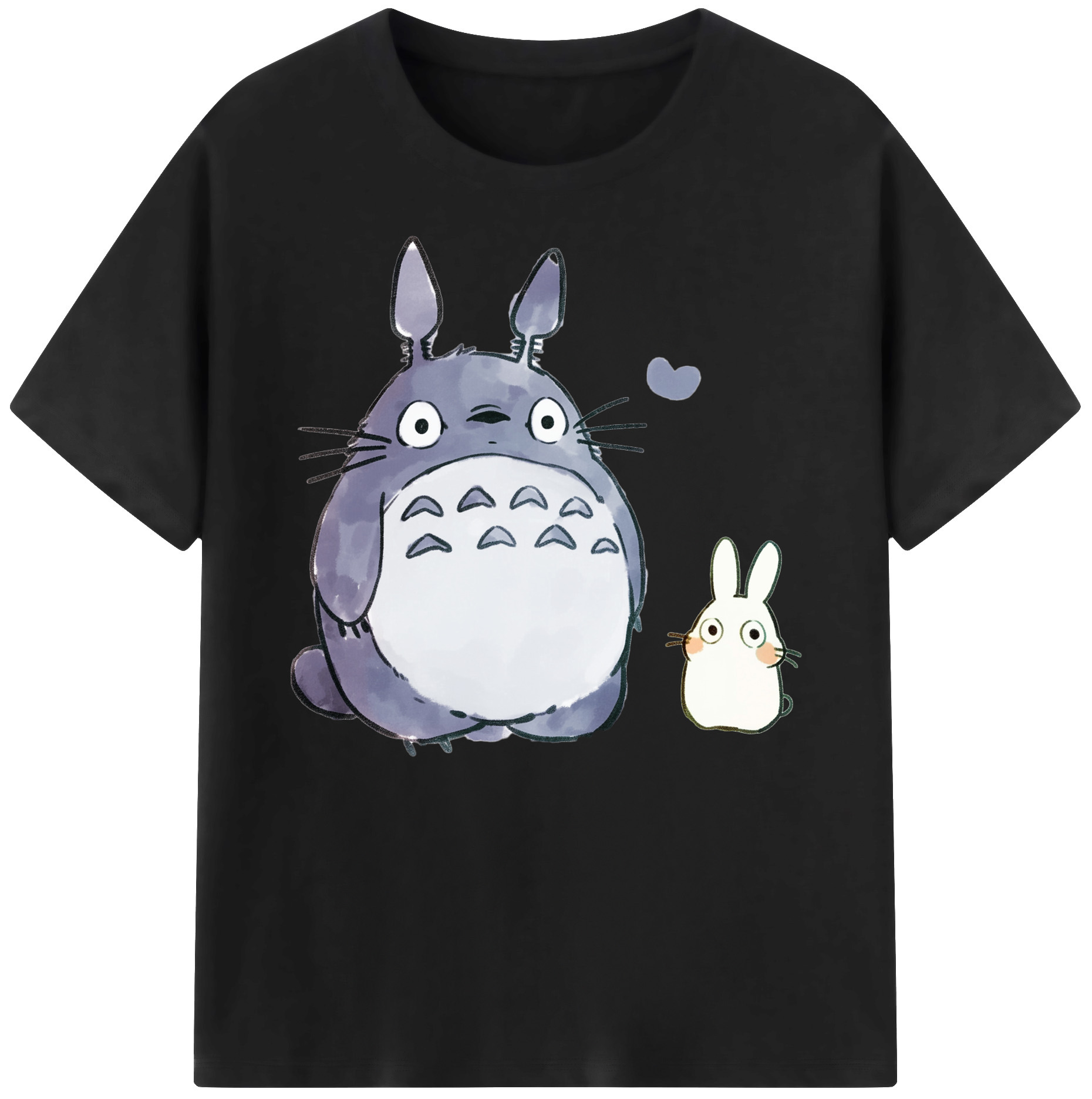 （画像用） となりのトトロ 草壁メイ 草壁サツキ My Neighbor Totoro Satsuki Kusakabe Mei Kusakabe 綿100％ メンズ半袖Tシャツ｜肌触りやわらか＆通気性