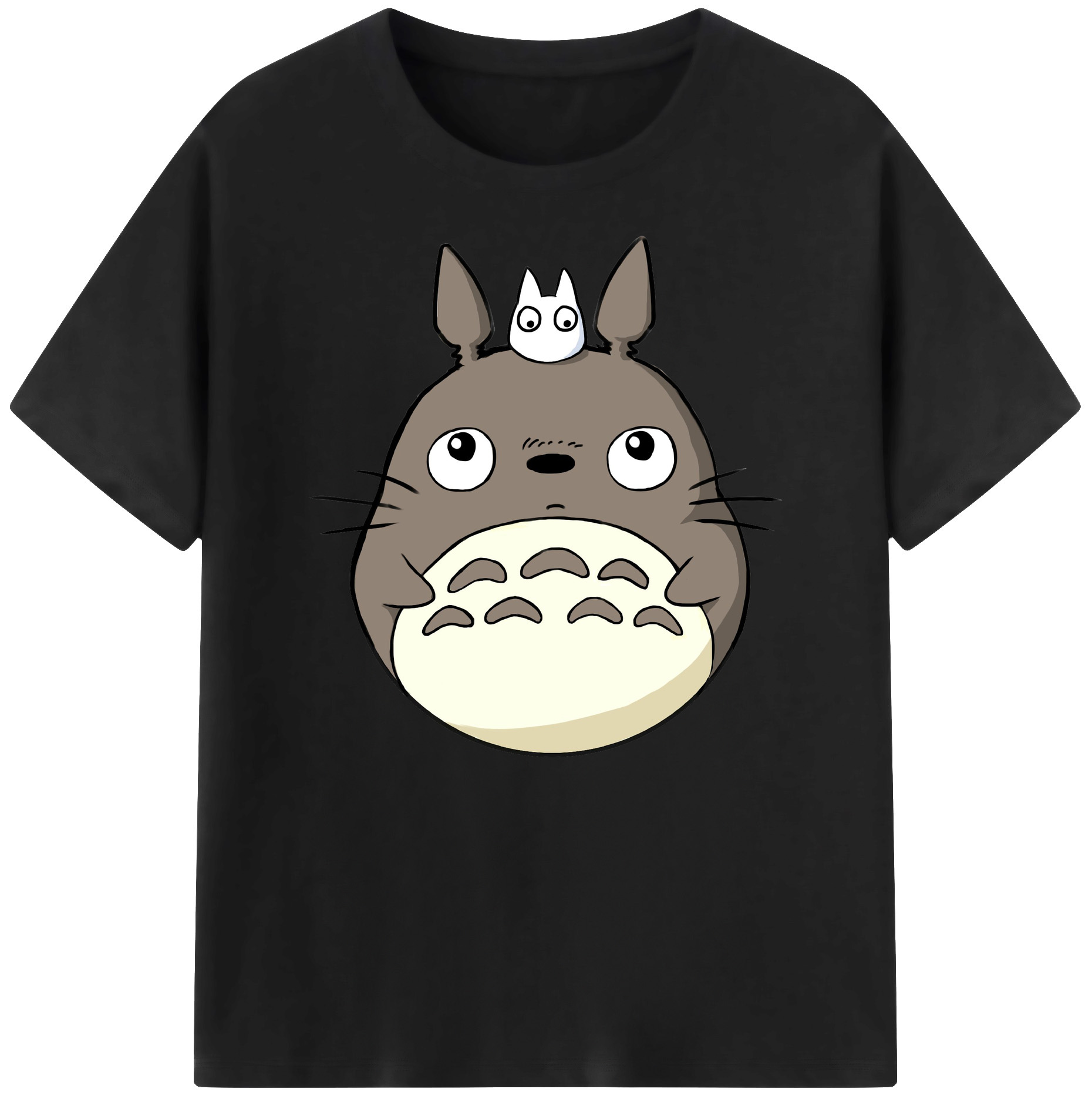（画像用） となりのトトロ 草壁メイ 草壁サツキ My Neighbor Totoro Satsuki Kusakabe Mei Kusakabe 綿100％ メンズ半袖Tシャツ｜肌触りやわらか＆通気性
