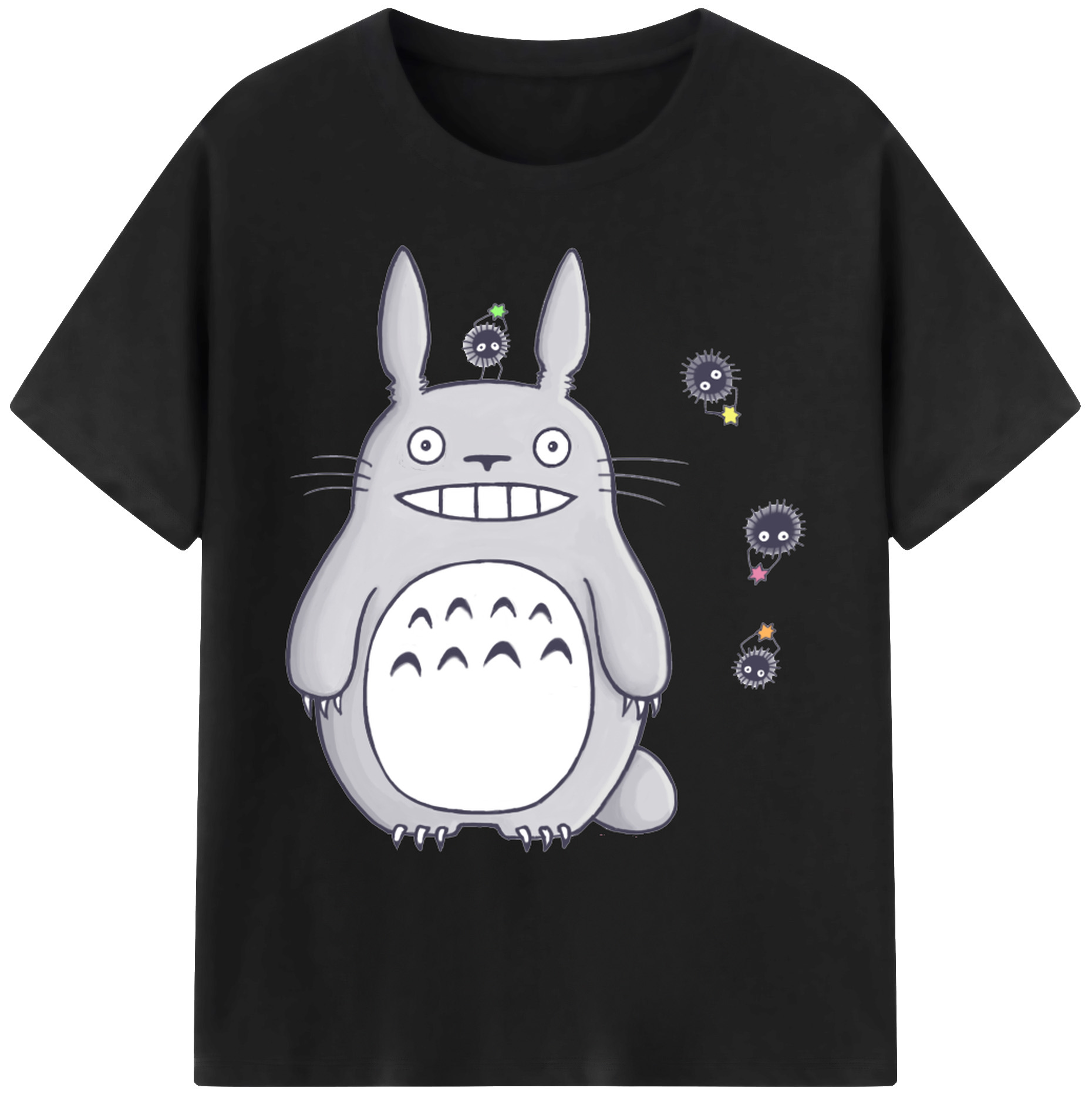 （画像用） となりのトトロ 草壁メイ 草壁サツキ My Neighbor Totoro Satsuki Kusakabe Mei Kusakabe 綿100％ メンズ半袖Tシャツ｜肌触りやわらか＆通気性