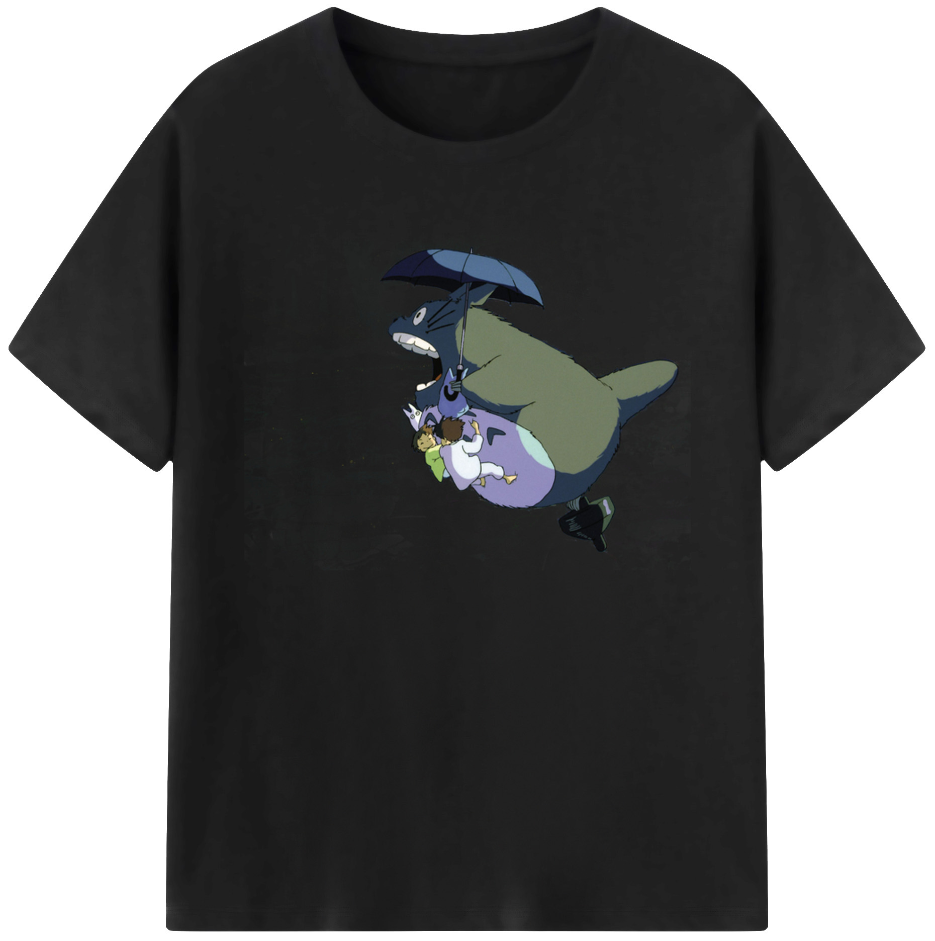 （画像用） となりのトトロ 草壁メイ 草壁サツキ My Neighbor Totoro Satsuki Kusakabe Mei Kusakabe 綿100％ メンズ半袖Tシャツ｜肌触りやわらか＆通気性