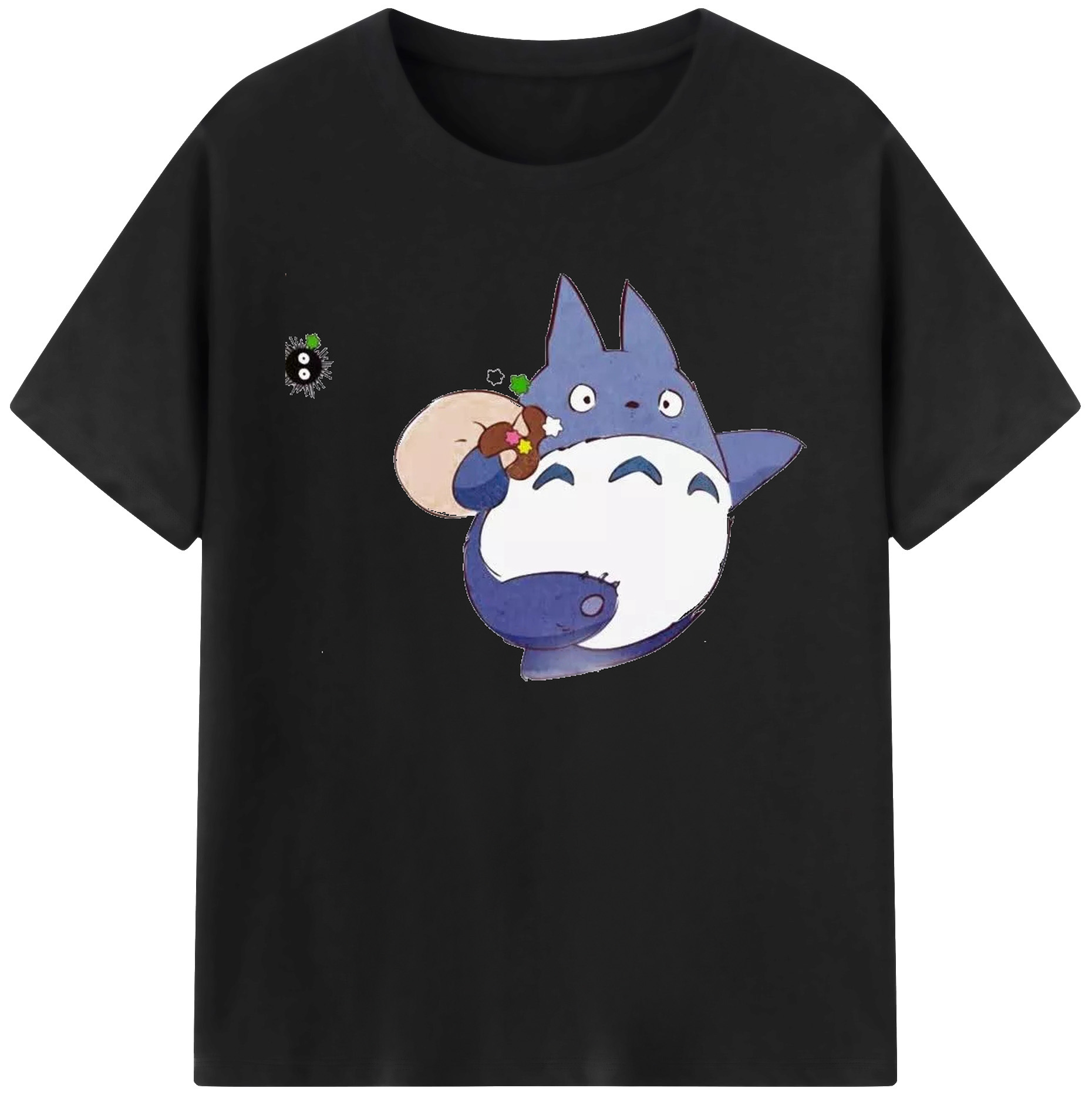 （画像用） となりのトトロ 草壁メイ 草壁サツキ My Neighbor Totoro Satsuki Kusakabe Mei Kusakabe 綿100％ メンズ半袖Tシャツ｜肌触りやわらか＆通気性