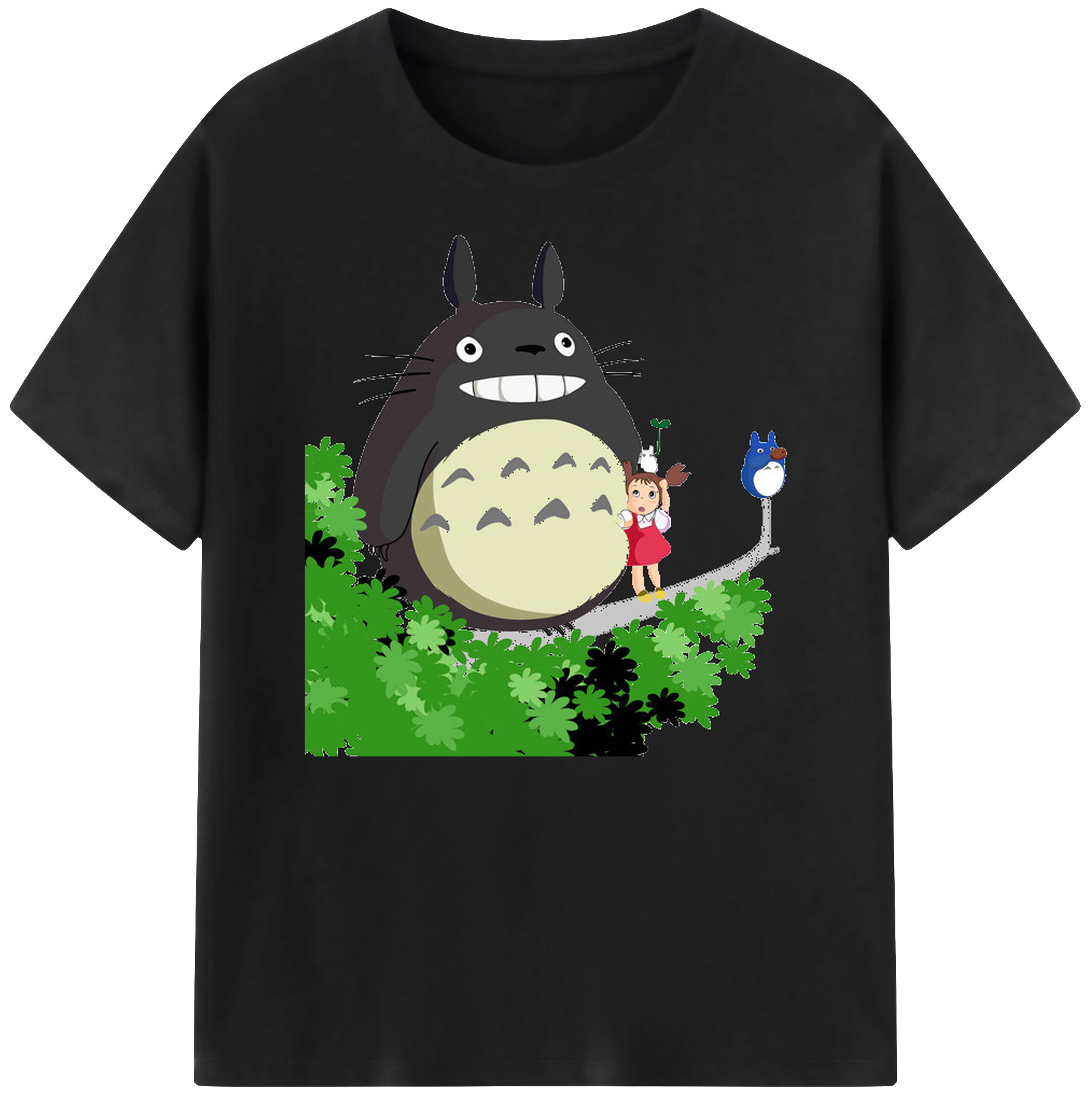 （画像用） となりのトトロ 草壁メイ 草壁サツキ My Neighbor Totoro Satsuki Kusakabe Mei Kusakabe 綿100％ メンズ半袖Tシャツ｜肌触りやわらか＆通気性