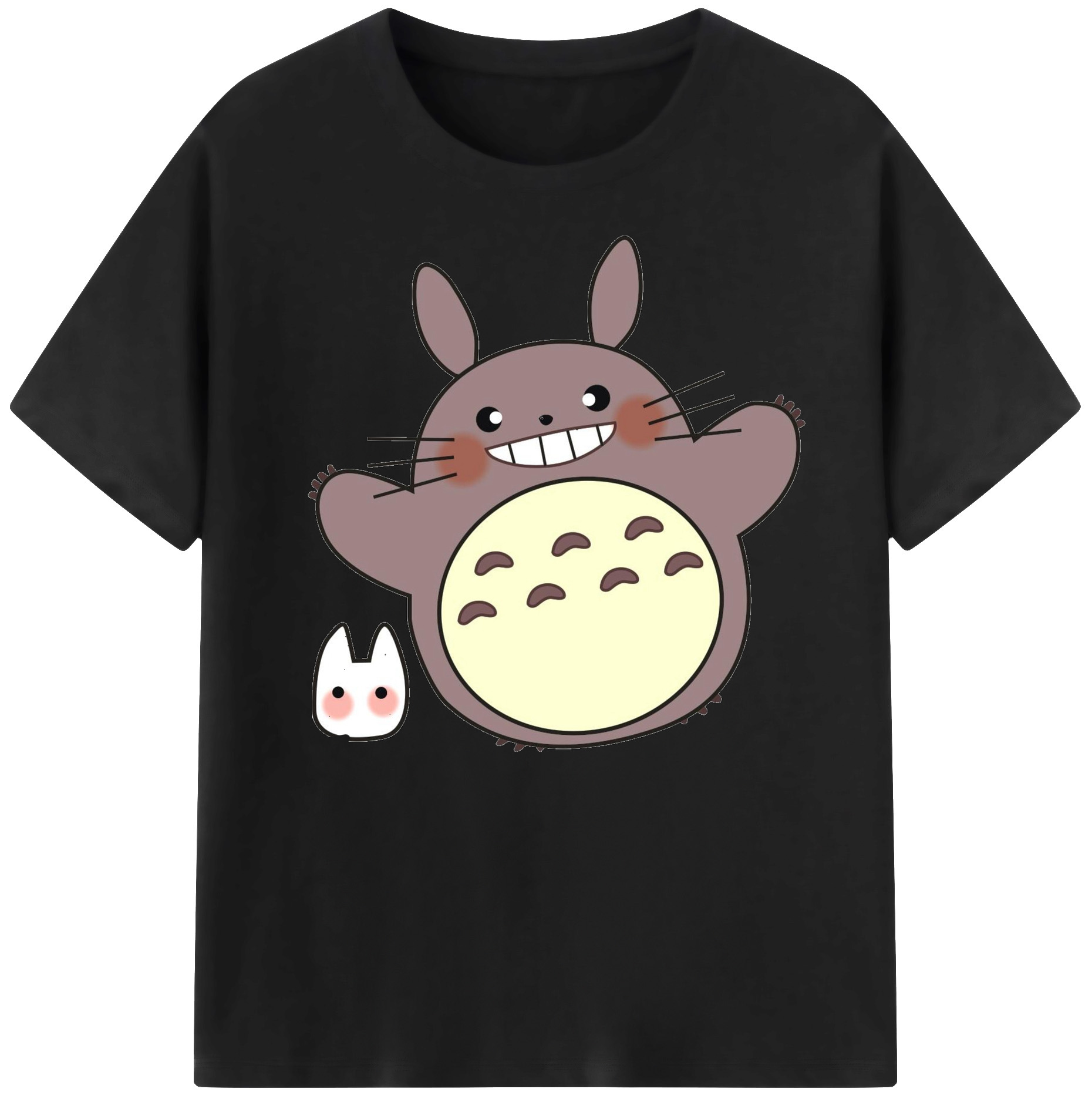 （画像用） となりのトトロ 草壁メイ 草壁サツキ My Neighbor Totoro Satsuki Kusakabe Mei Kusakabe 綿100％ メンズ半袖Tシャツ｜肌触りやわらか＆通気性