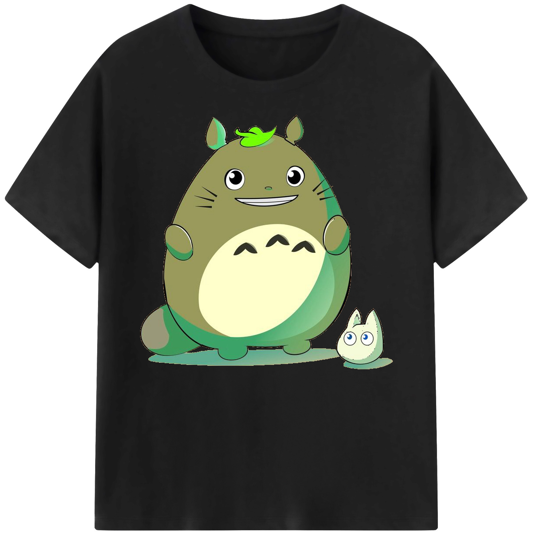 （画像用） となりのトトロ 草壁メイ 草壁サツキ My Neighbor Totoro Satsuki Kusakabe Mei Kusakabe 綿100％ メンズ半袖Tシャツ｜肌触りやわらか＆通気性