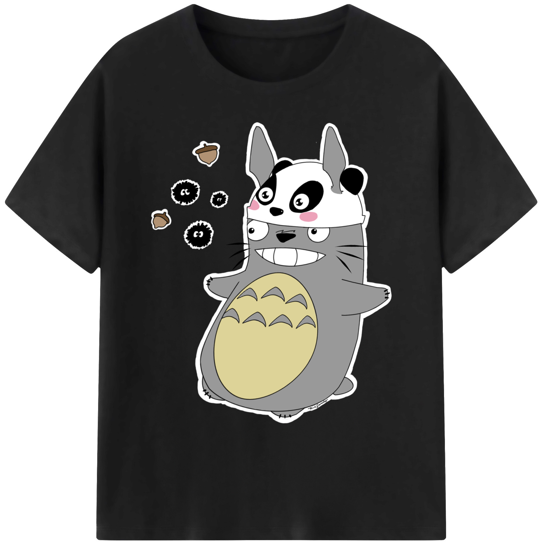 （画像用） となりのトトロ 草壁メイ 草壁サツキ My Neighbor Totoro Satsuki Kusakabe Mei Kusakabe 綿100％ メンズ半袖Tシャツ｜肌触りやわらか＆通気性
