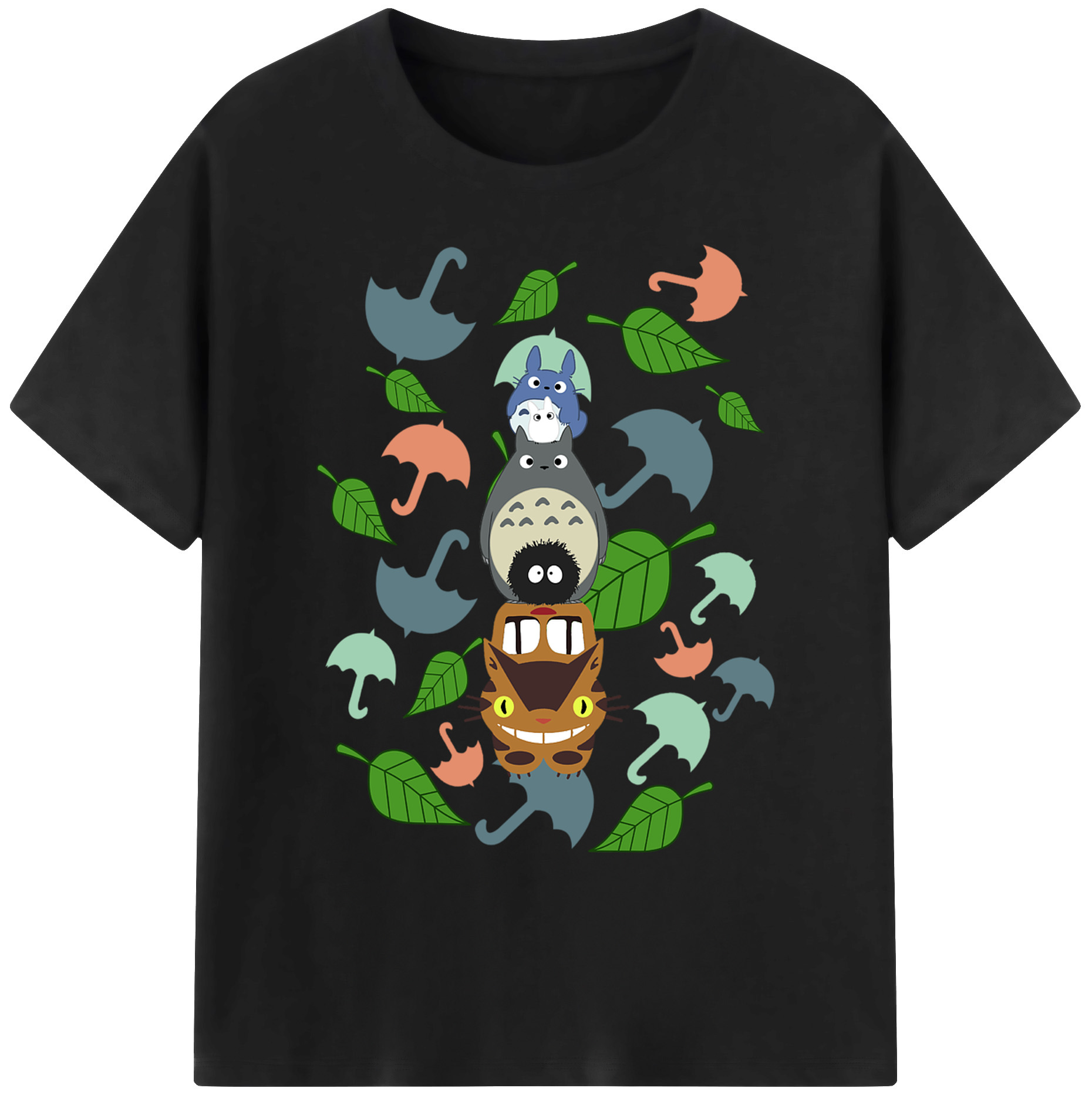 （画像用） となりのトトロ 草壁メイ 草壁サツキ My Neighbor Totoro Satsuki Kusakabe Mei Kusakabe 綿100％ メンズ半袖Tシャツ｜肌触りやわらか＆通気性