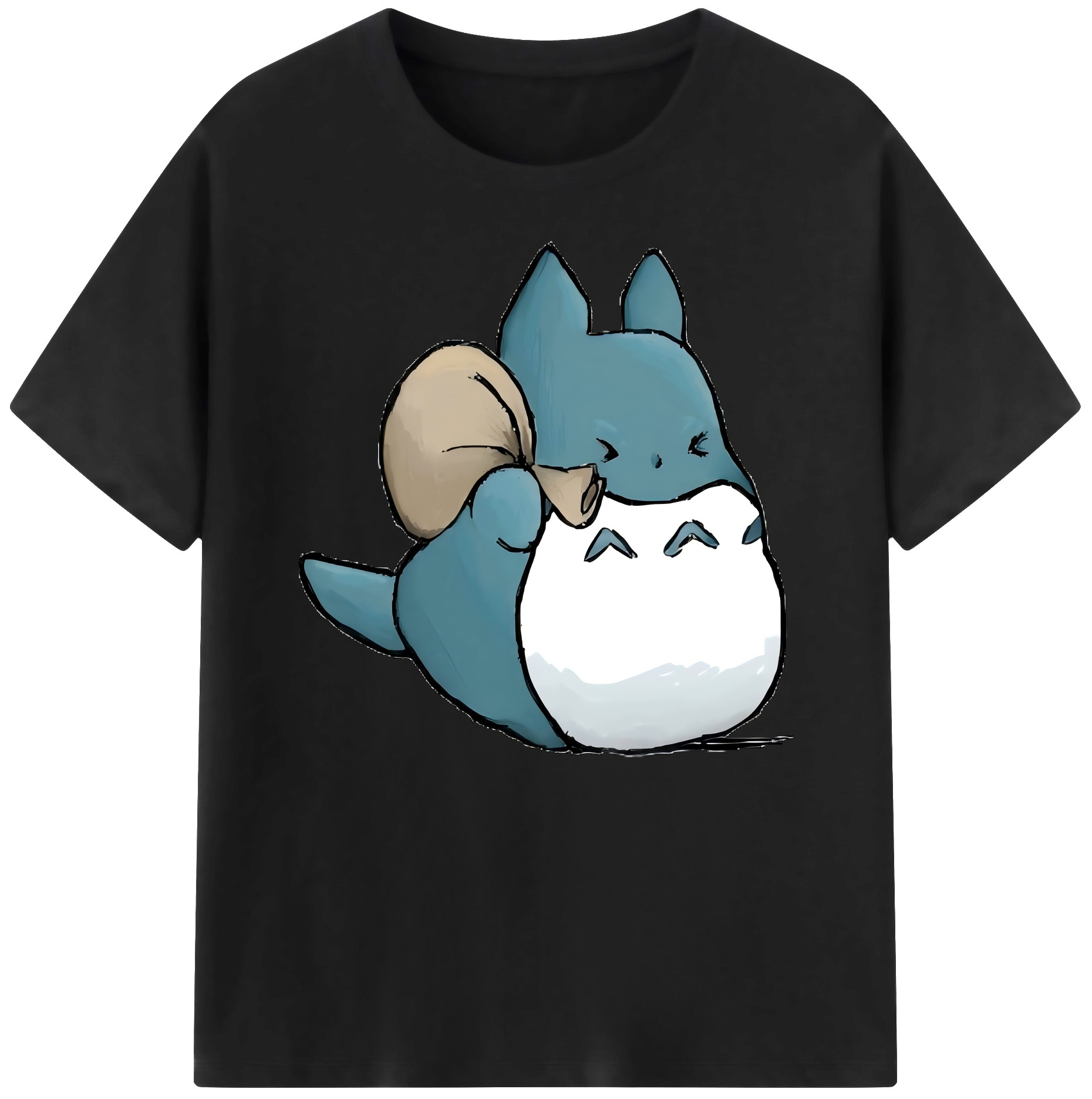 （画像用） となりのトトロ 草壁メイ 草壁サツキ My Neighbor Totoro Satsuki Kusakabe Mei Kusakabe 綿100％ メンズ半袖Tシャツ｜肌触りやわらか＆通気性