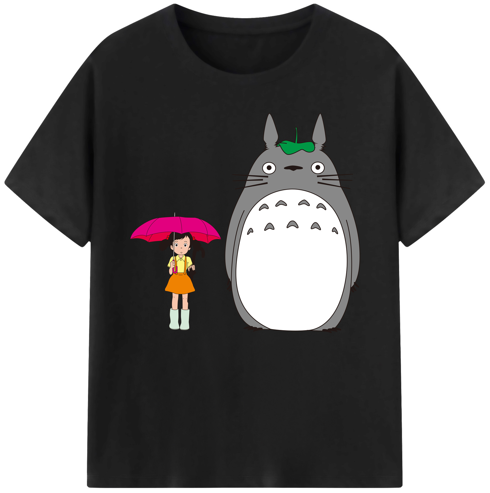 （画像用） となりのトトロ 草壁メイ 草壁サツキ My Neighbor Totoro Satsuki Kusakabe Mei Kusakabe 綿100％ メンズ半袖Tシャツ｜肌触りやわらか＆通気性