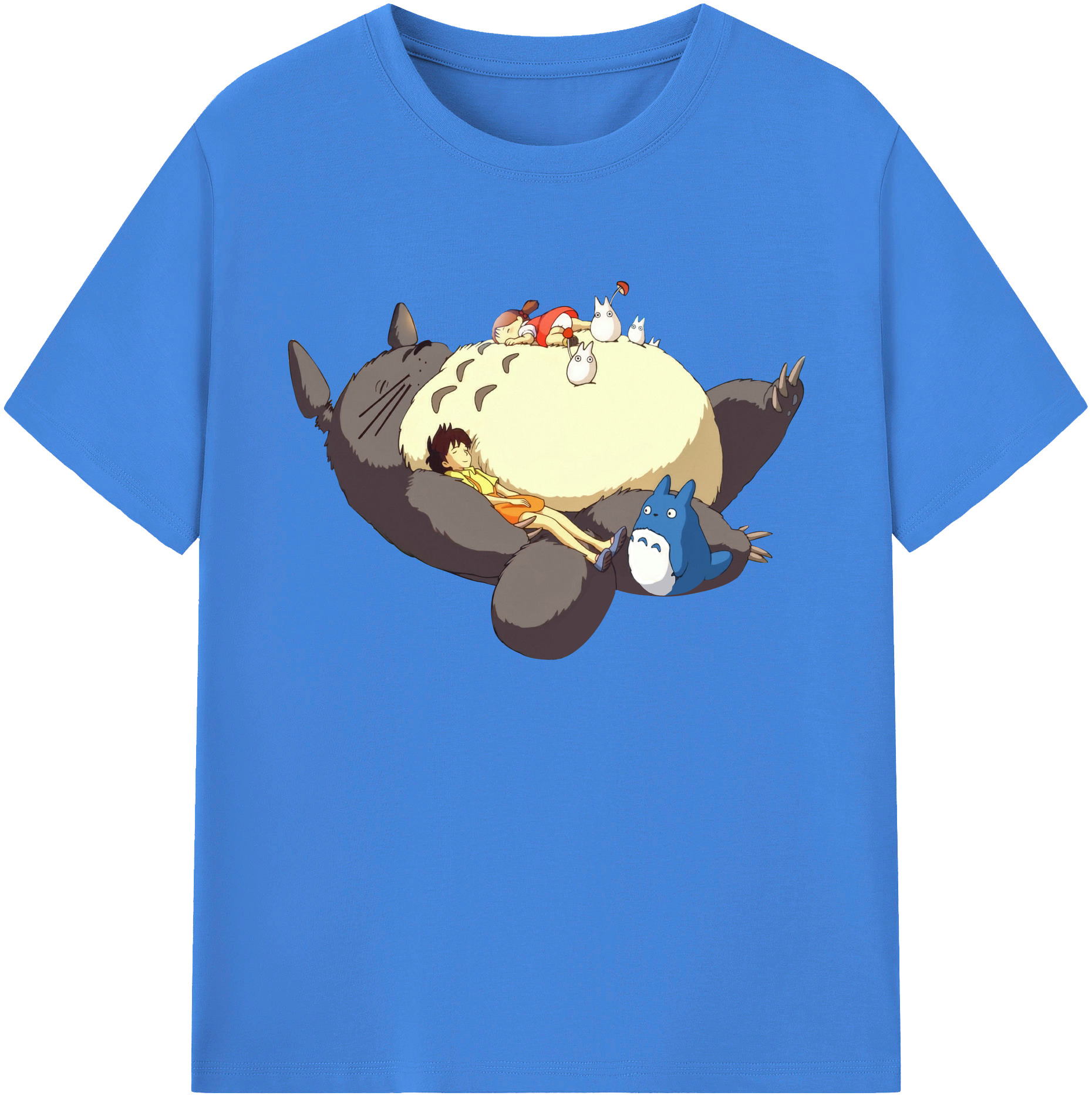 （画像用） となりのトトロ 草壁メイ 草壁サツキ My Neighbor Totoro Satsuki Kusakabe Mei Kusakabe 綿100％ メンズ半袖Tシャツ｜肌触りやわらか＆通気性