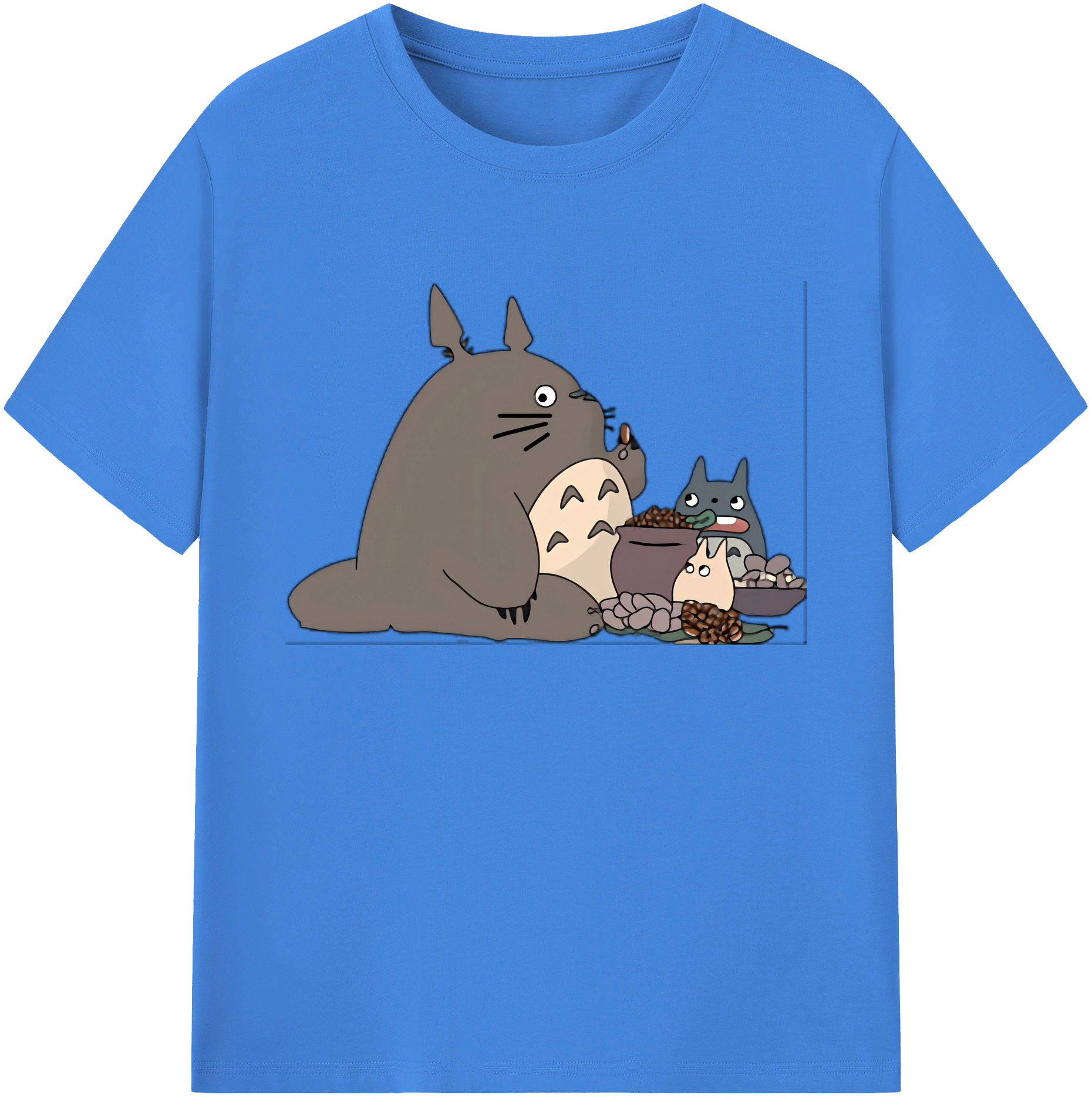 （画像用） となりのトトロ 草壁メイ 草壁サツキ My Neighbor Totoro Satsuki Kusakabe Mei Kusakabe 綿100％ メンズ半袖Tシャツ｜肌触りやわらか＆通気性