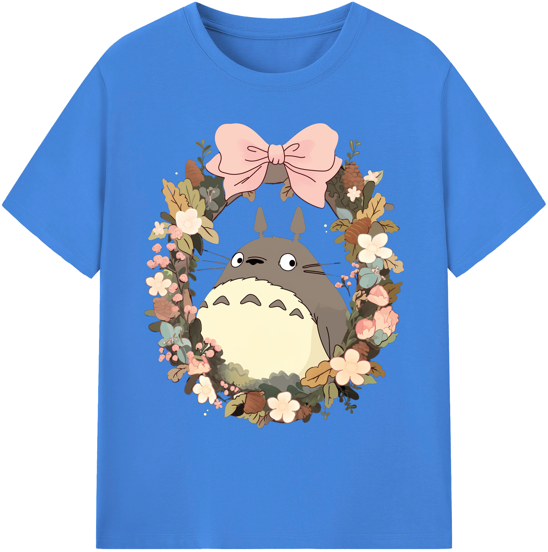 （画像用） となりのトトロ 草壁メイ 草壁サツキ My Neighbor Totoro Satsuki Kusakabe Mei Kusakabe 綿100％ メンズ半袖Tシャツ｜肌触りやわらか＆通気性