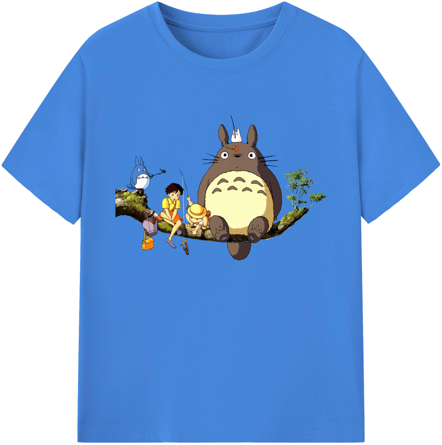 （画像用） となりのトトロ 草壁メイ 草壁サツキ My Neighbor Totoro Satsuki Kusakabe Mei Kusakabe 綿100％ メンズ半袖Tシャツ｜肌触りやわらか＆通気性