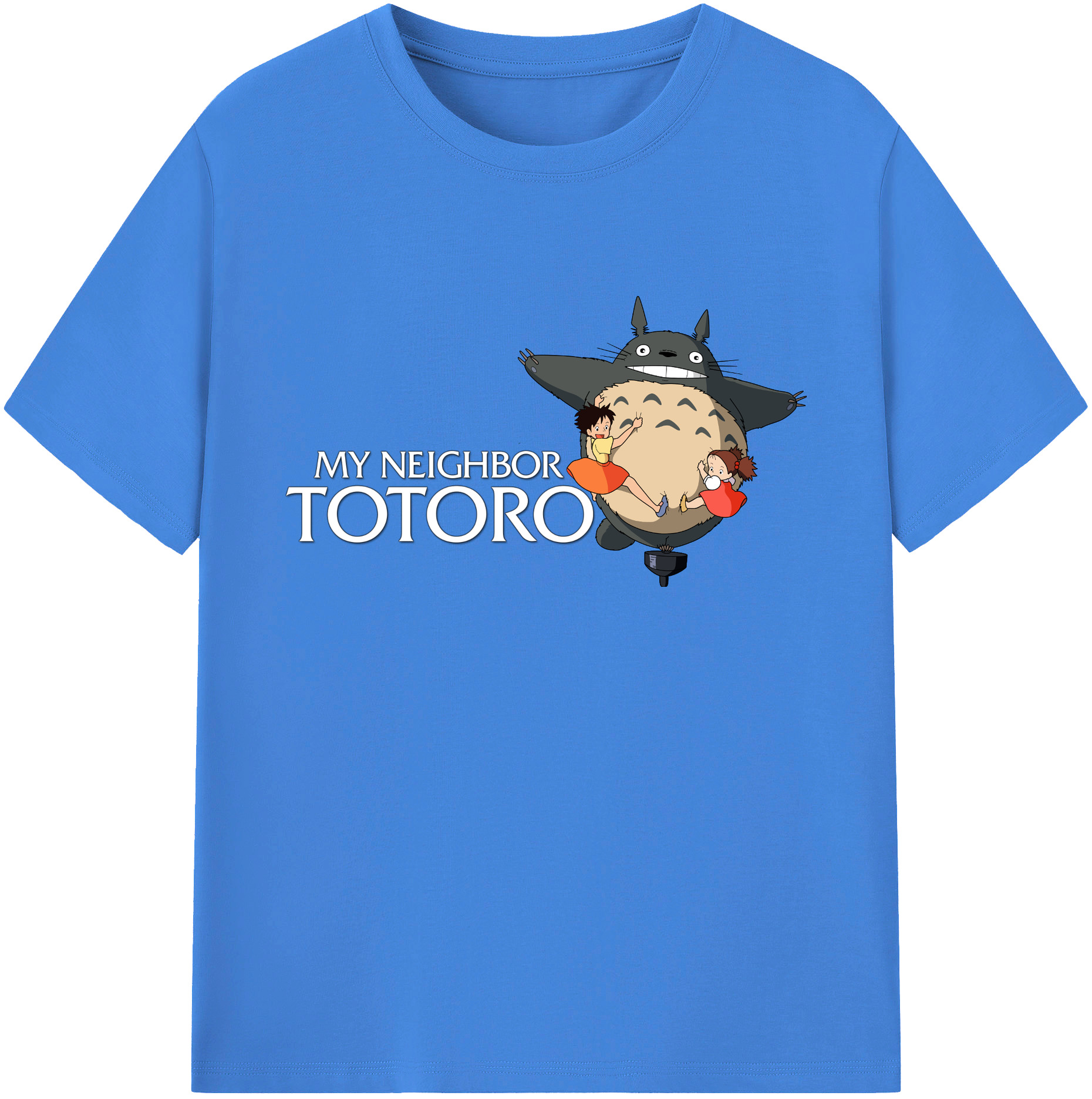 （画像用） となりのトトロ 草壁メイ 草壁サツキ My Neighbor Totoro Satsuki Kusakabe Mei Kusakabe 綿100％ メンズ半袖Tシャツ｜肌触りやわらか＆通気性