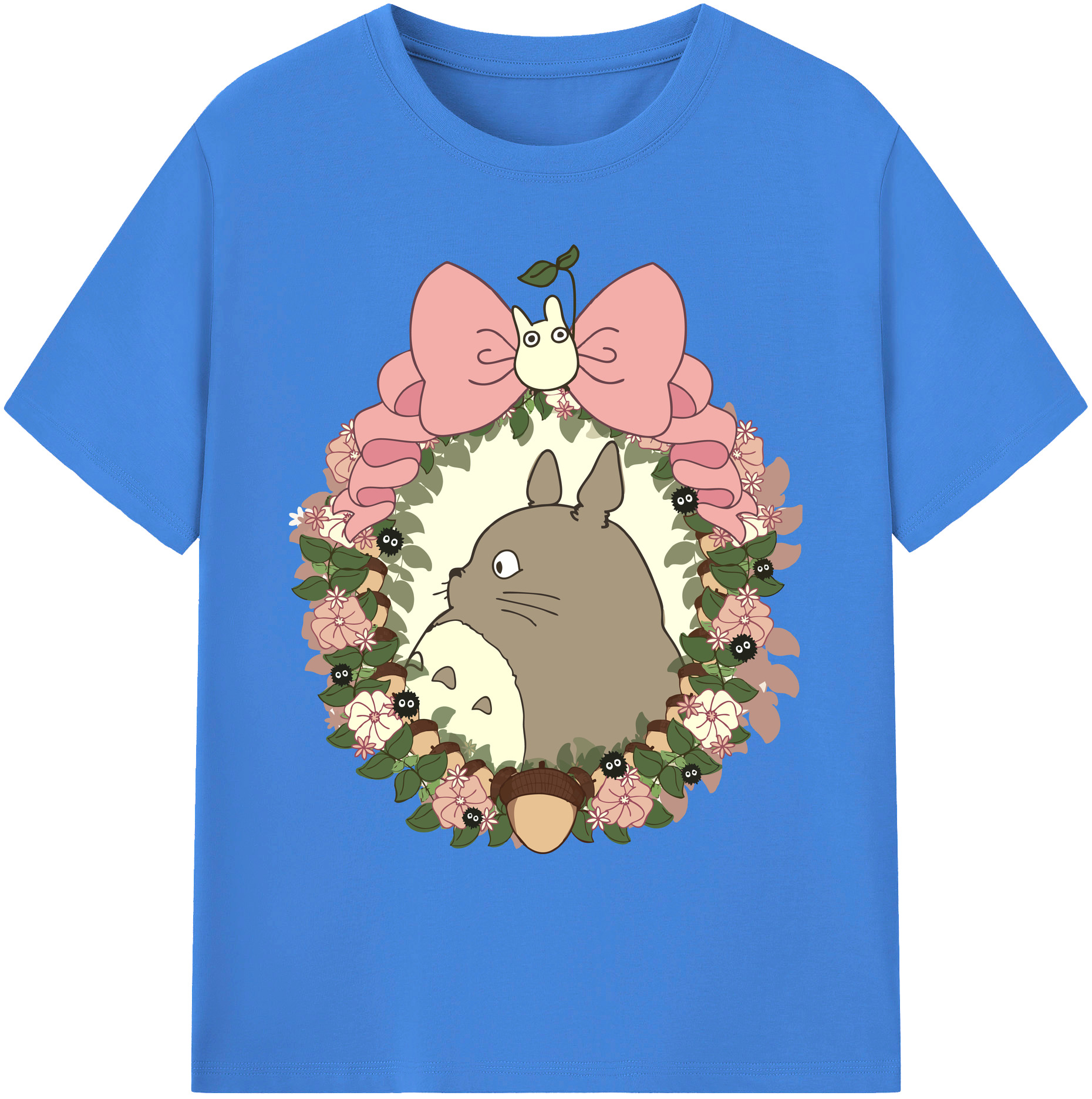 （画像用） となりのトトロ 草壁メイ 草壁サツキ My Neighbor Totoro Satsuki Kusakabe Mei Kusakabe 綿100％ メンズ半袖Tシャツ｜肌触りやわらか＆通気性