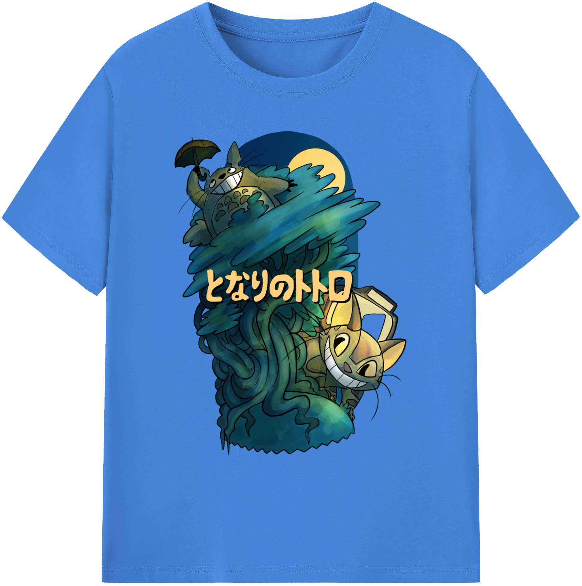 （画像用） となりのトトロ 草壁メイ 草壁サツキ My Neighbor Totoro Satsuki Kusakabe Mei Kusakabe 綿100％ メンズ半袖Tシャツ｜肌触りやわらか＆通気性