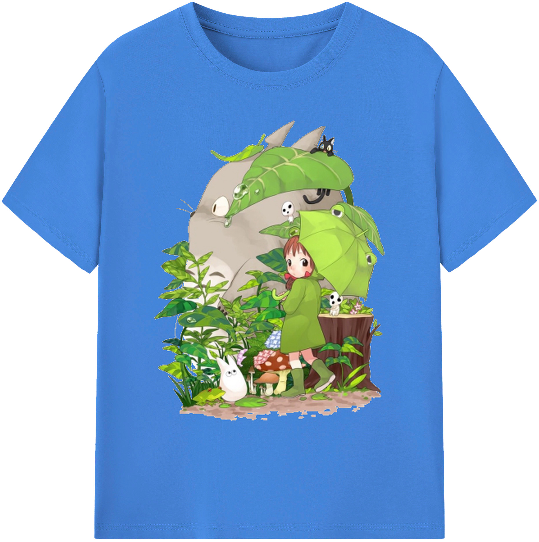 （画像用） となりのトトロ 草壁メイ 草壁サツキ My Neighbor Totoro Satsuki Kusakabe Mei Kusakabe 綿100％ メンズ半袖Tシャツ｜肌触りやわらか＆通気性
