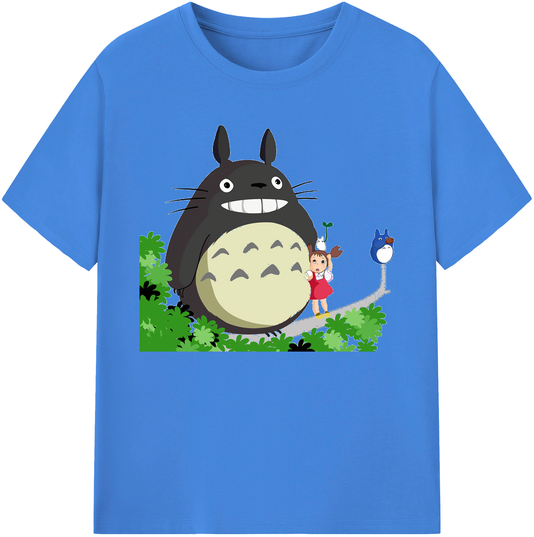 （画像用） となりのトトロ 草壁メイ 草壁サツキ My Neighbor Totoro Satsuki Kusakabe Mei Kusakabe 綿100％ メンズ半袖Tシャツ｜肌触りやわらか＆通気性