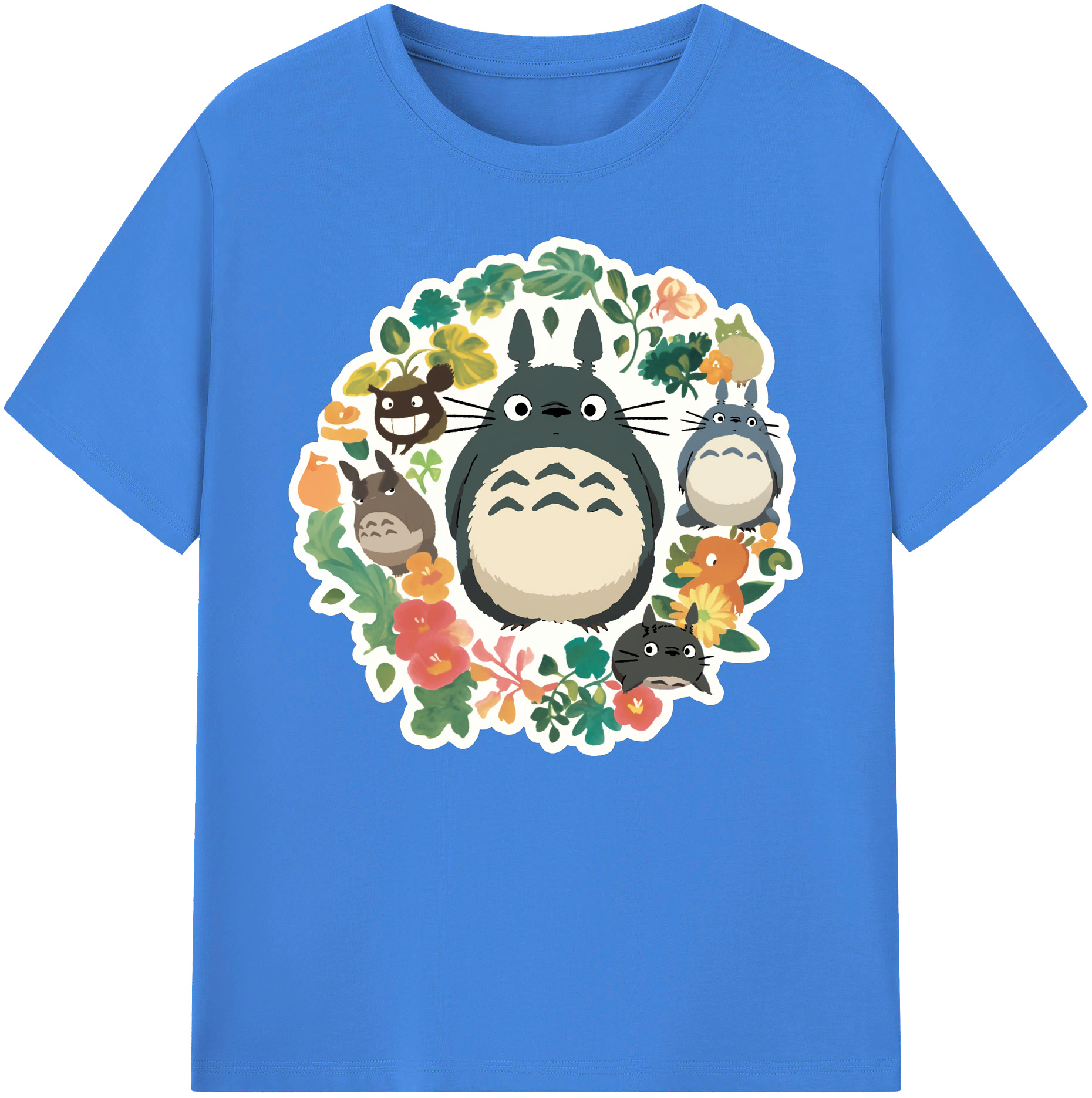 （画像用） となりのトトロ 草壁メイ 草壁サツキ My Neighbor Totoro Satsuki Kusakabe Mei Kusakabe 綿100％ メンズ半袖Tシャツ｜肌触りやわらか＆通気性