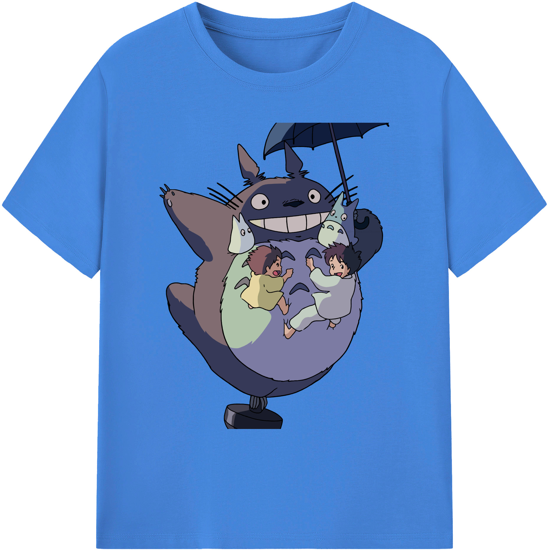 （画像用） となりのトトロ 草壁メイ 草壁サツキ My Neighbor Totoro Satsuki Kusakabe Mei Kusakabe 綿100％ メンズ半袖Tシャツ｜肌触りやわらか＆通気性
