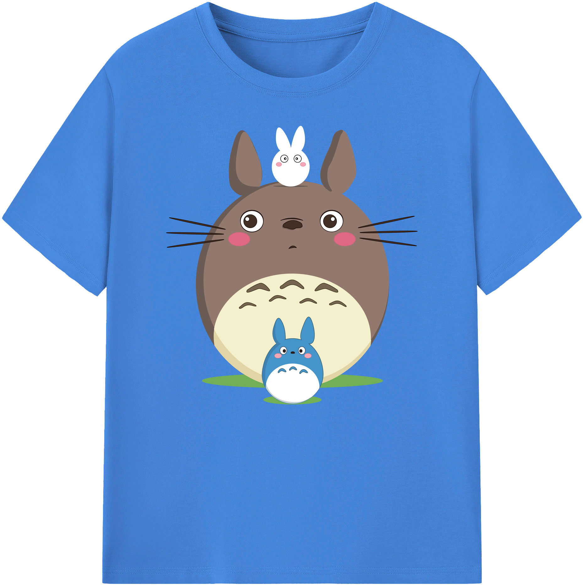 （画像用） となりのトトロ 草壁メイ 草壁サツキ My Neighbor Totoro Satsuki Kusakabe Mei Kusakabe 綿100％ メンズ半袖Tシャツ｜肌触りやわらか＆通気性