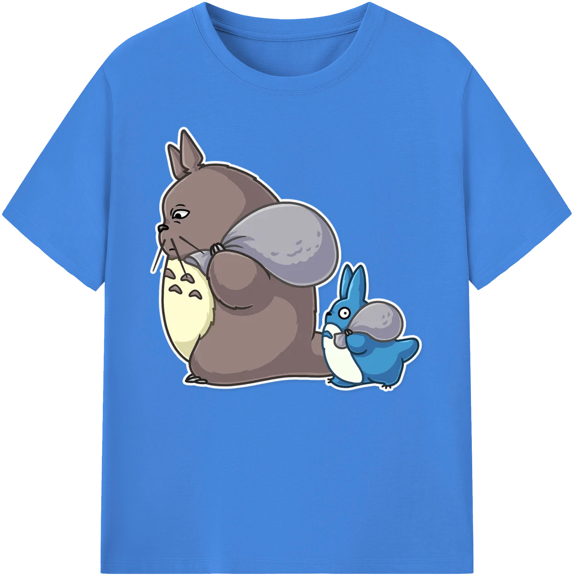 （画像用） となりのトトロ 草壁メイ 草壁サツキ My Neighbor Totoro Satsuki Kusakabe Mei Kusakabe 綿100％ メンズ半袖Tシャツ｜肌触りやわらか＆通気性