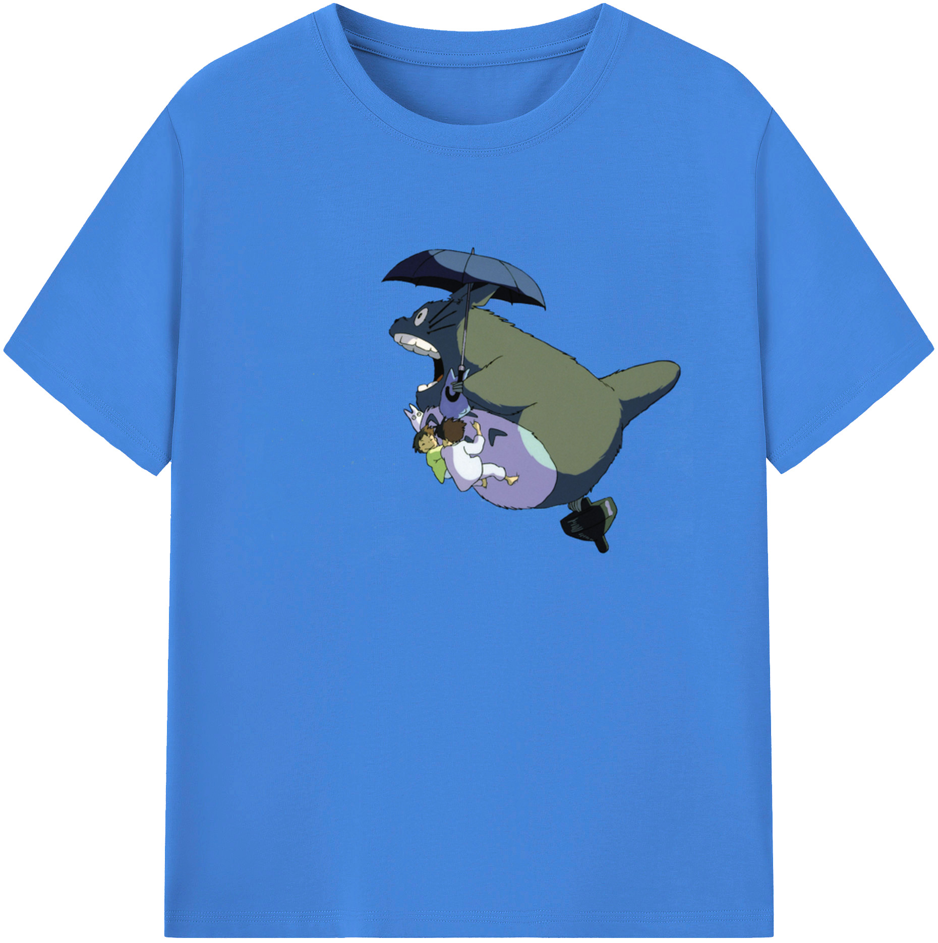 （画像用） となりのトトロ 草壁メイ 草壁サツキ My Neighbor Totoro Satsuki Kusakabe Mei Kusakabe 綿100％ メンズ半袖Tシャツ｜肌触りやわらか＆通気性