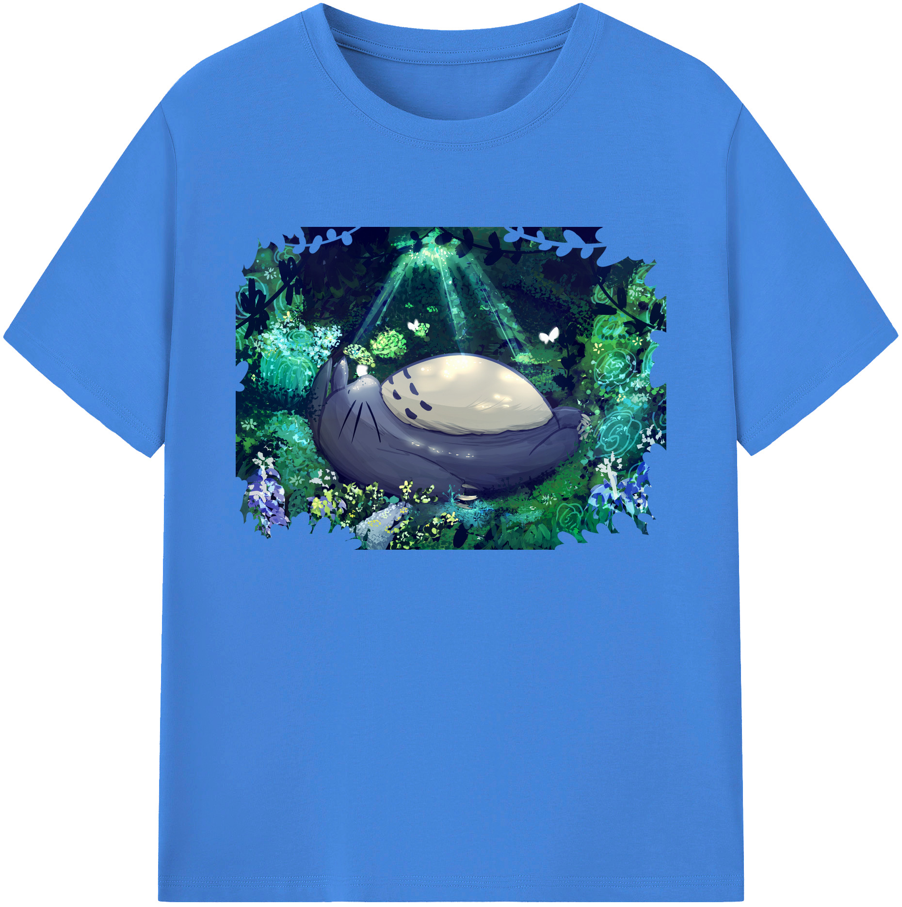 （画像用） となりのトトロ 草壁メイ 草壁サツキ My Neighbor Totoro Satsuki Kusakabe Mei Kusakabe 綿100％ メンズ半袖Tシャツ｜肌触りやわらか＆通気性
