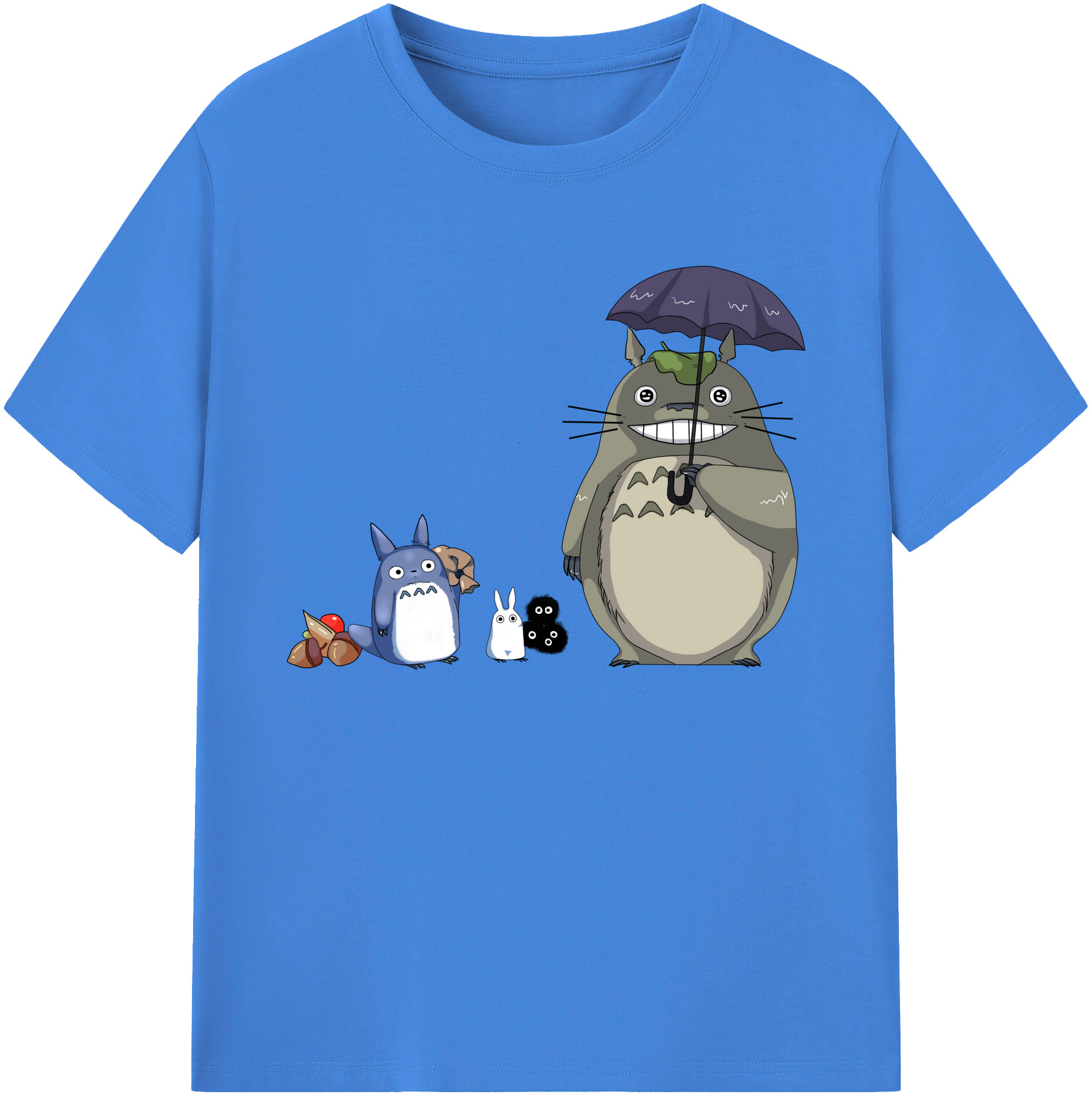 （画像用） となりのトトロ 草壁メイ 草壁サツキ My Neighbor Totoro Satsuki Kusakabe Mei Kusakabe 綿100％ メンズ半袖Tシャツ｜肌触りやわらか＆通気性