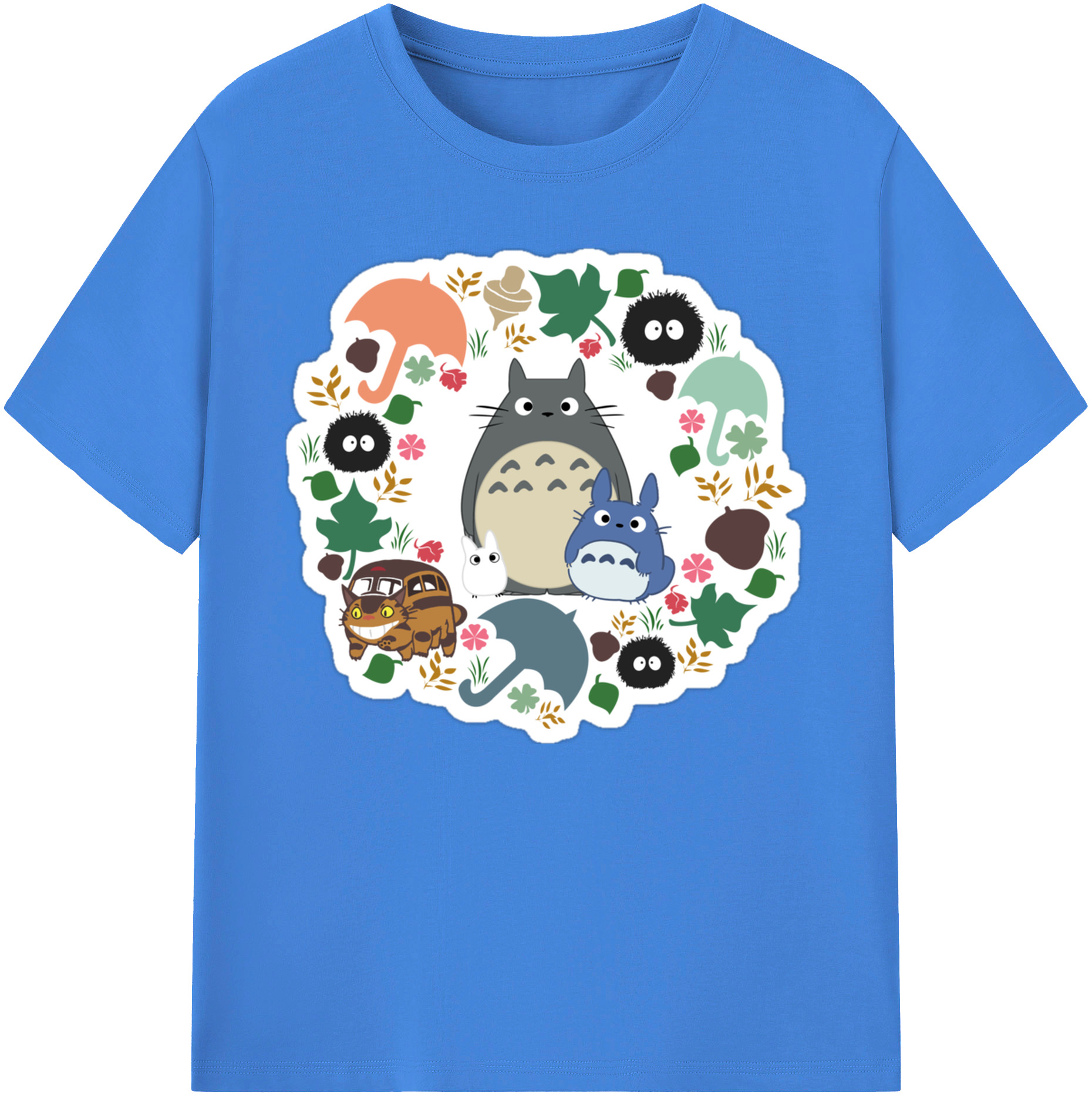 （画像用） となりのトトロ 草壁メイ 草壁サツキ My Neighbor Totoro Satsuki Kusakabe Mei Kusakabe 綿100％ メンズ半袖Tシャツ｜肌触りやわらか＆通気性