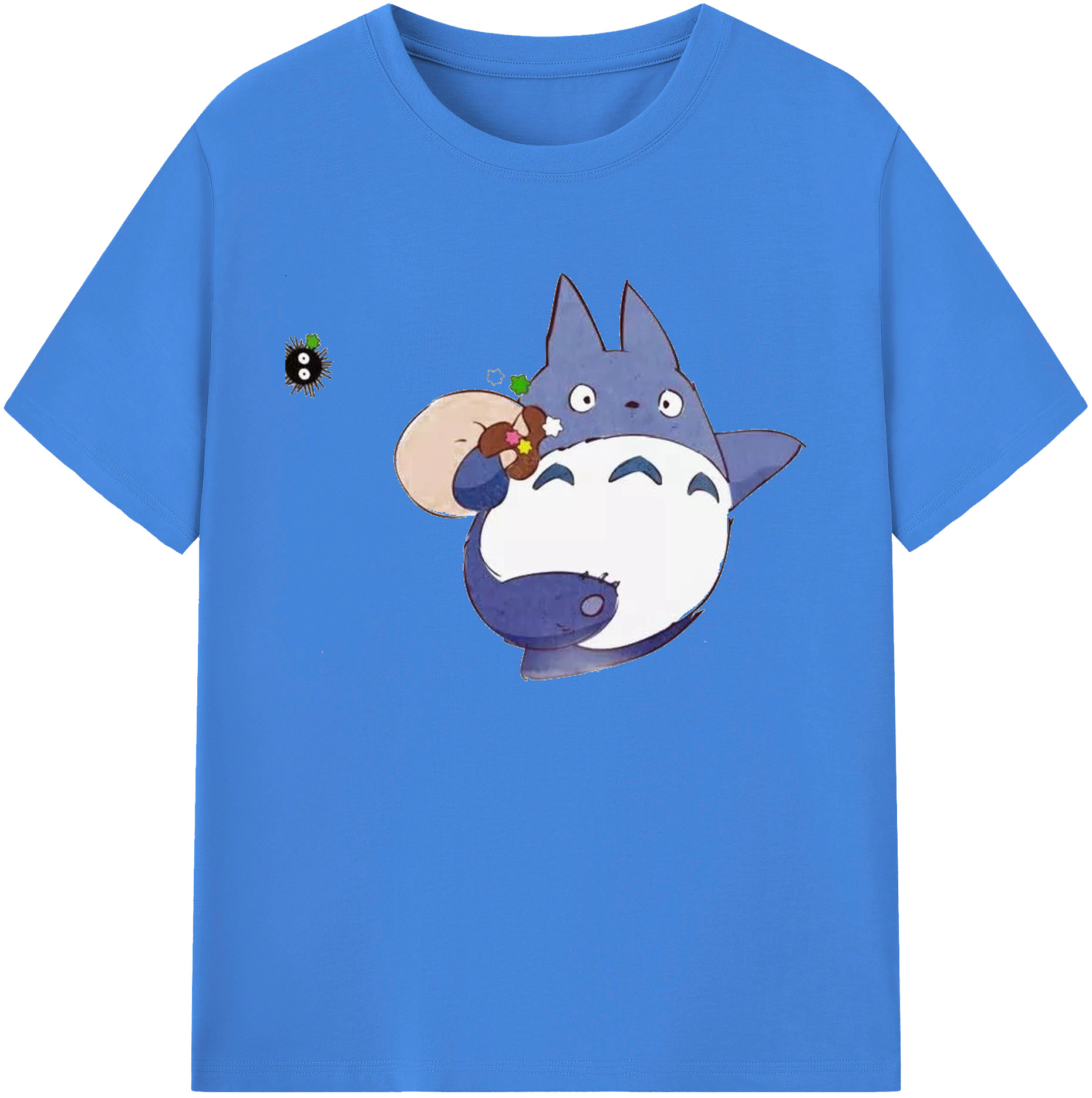 （画像用） となりのトトロ 草壁メイ 草壁サツキ My Neighbor Totoro Satsuki Kusakabe Mei Kusakabe 綿100％ メンズ半袖Tシャツ｜肌触りやわらか＆通気性