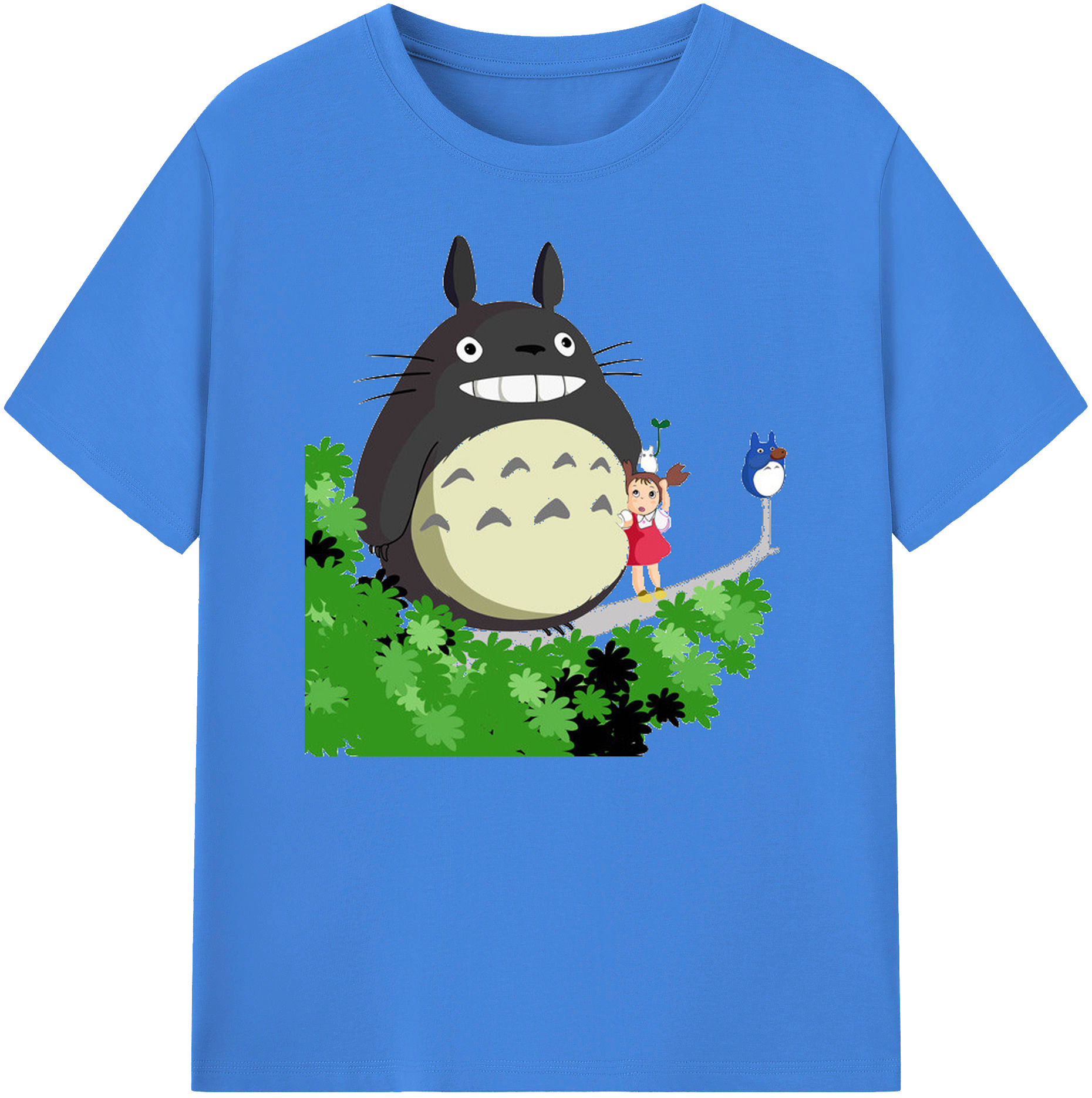 （画像用） となりのトトロ 草壁メイ 草壁サツキ My Neighbor Totoro Satsuki Kusakabe Mei Kusakabe 綿100％ メンズ半袖Tシャツ｜肌触りやわらか＆通気性