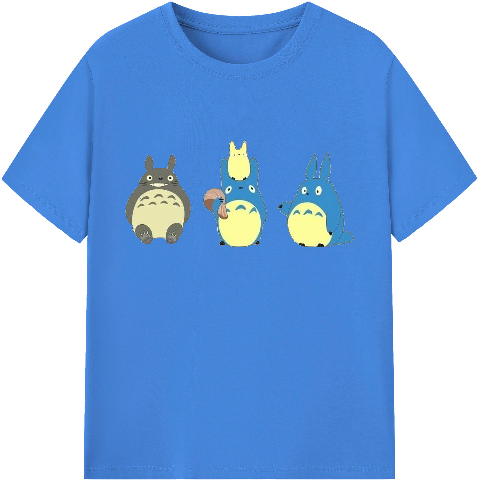 （画像用） となりのトトロ 草壁メイ 草壁サツキ My Neighbor Totoro Satsuki Kusakabe Mei Kusakabe 綿100％ メンズ半袖Tシャツ｜肌触りやわらか＆通気性