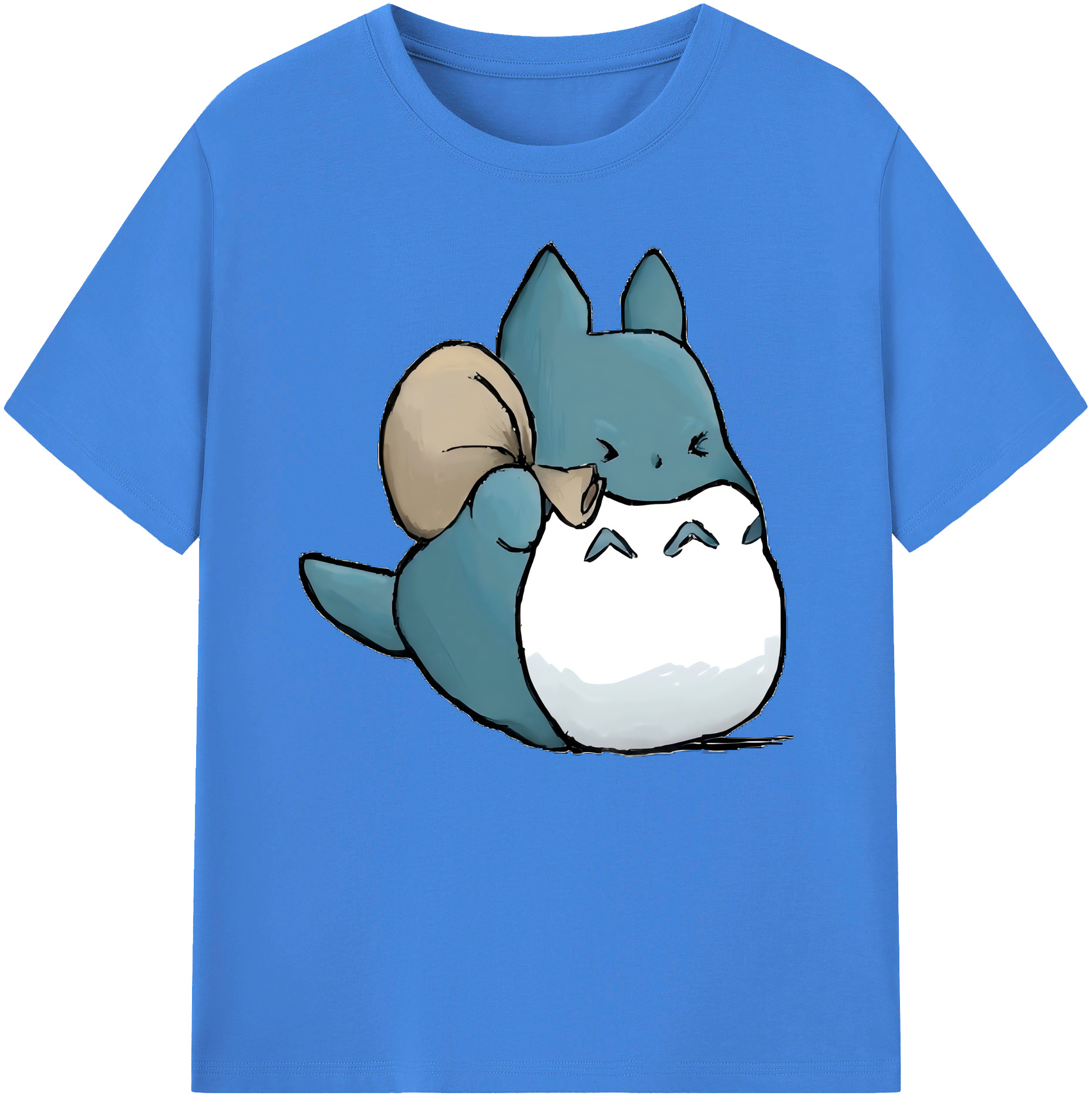 （画像用） となりのトトロ 草壁メイ 草壁サツキ My Neighbor Totoro Satsuki Kusakabe Mei Kusakabe 綿100％ メンズ半袖Tシャツ｜肌触りやわらか＆通気性