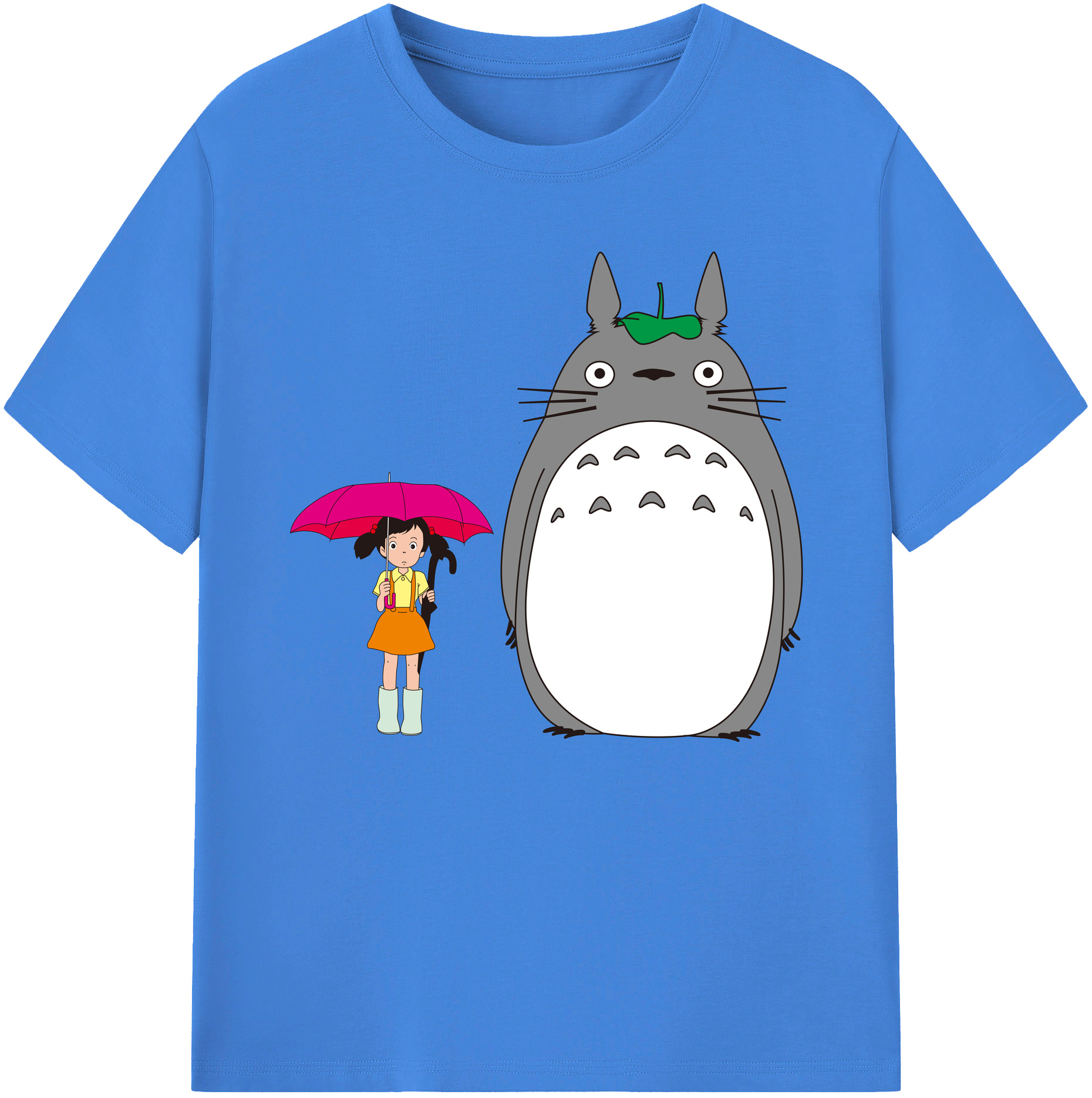 （画像用） となりのトトロ 草壁メイ 草壁サツキ My Neighbor Totoro Satsuki Kusakabe Mei Kusakabe 綿100％ メンズ半袖Tシャツ｜肌触りやわらか＆通気性