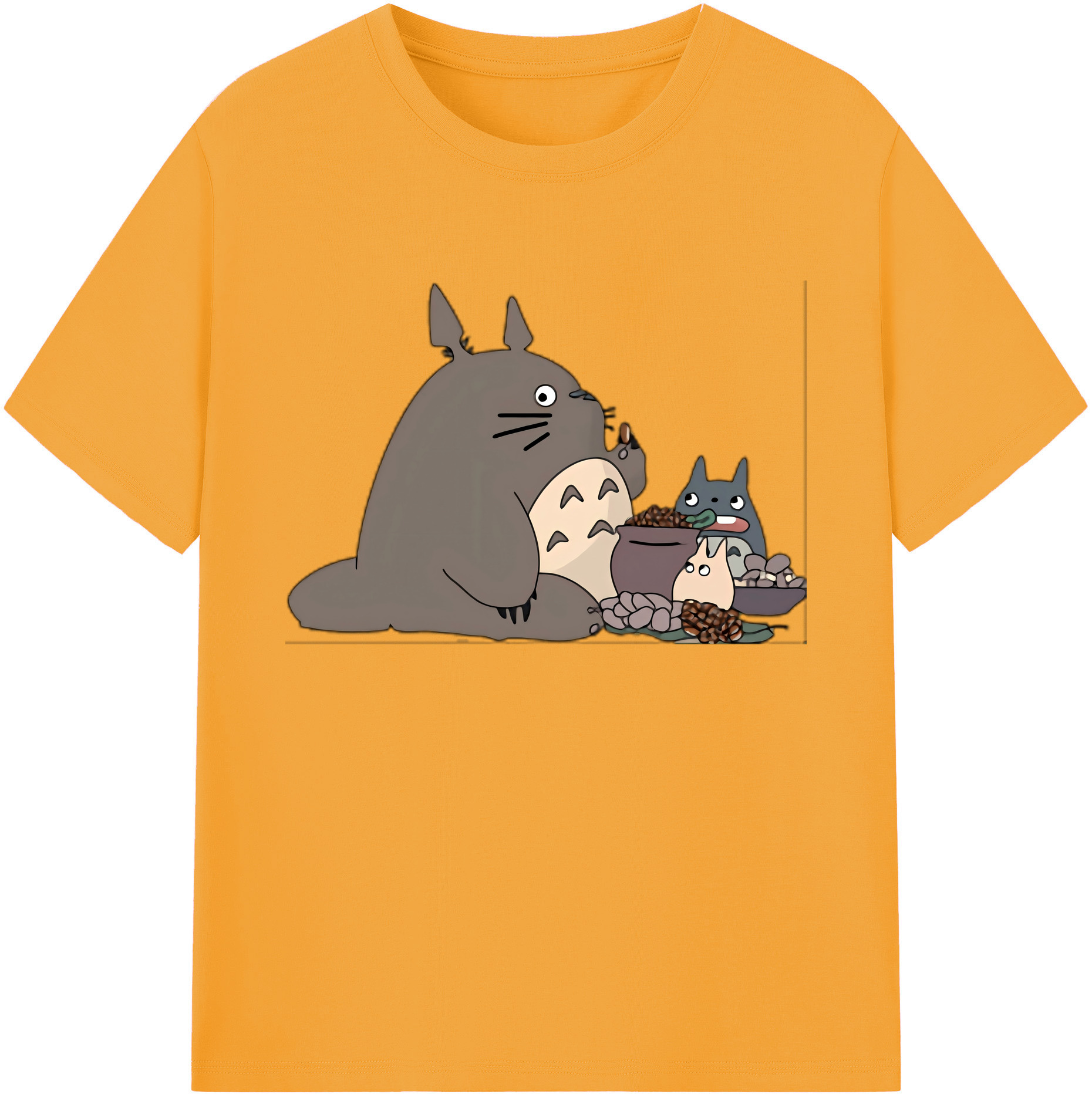 （画像用） となりのトトロ 草壁メイ 草壁サツキ My Neighbor Totoro Satsuki Kusakabe Mei Kusakabe 綿100％ メンズ半袖Tシャツ｜肌触りやわらか＆通気性