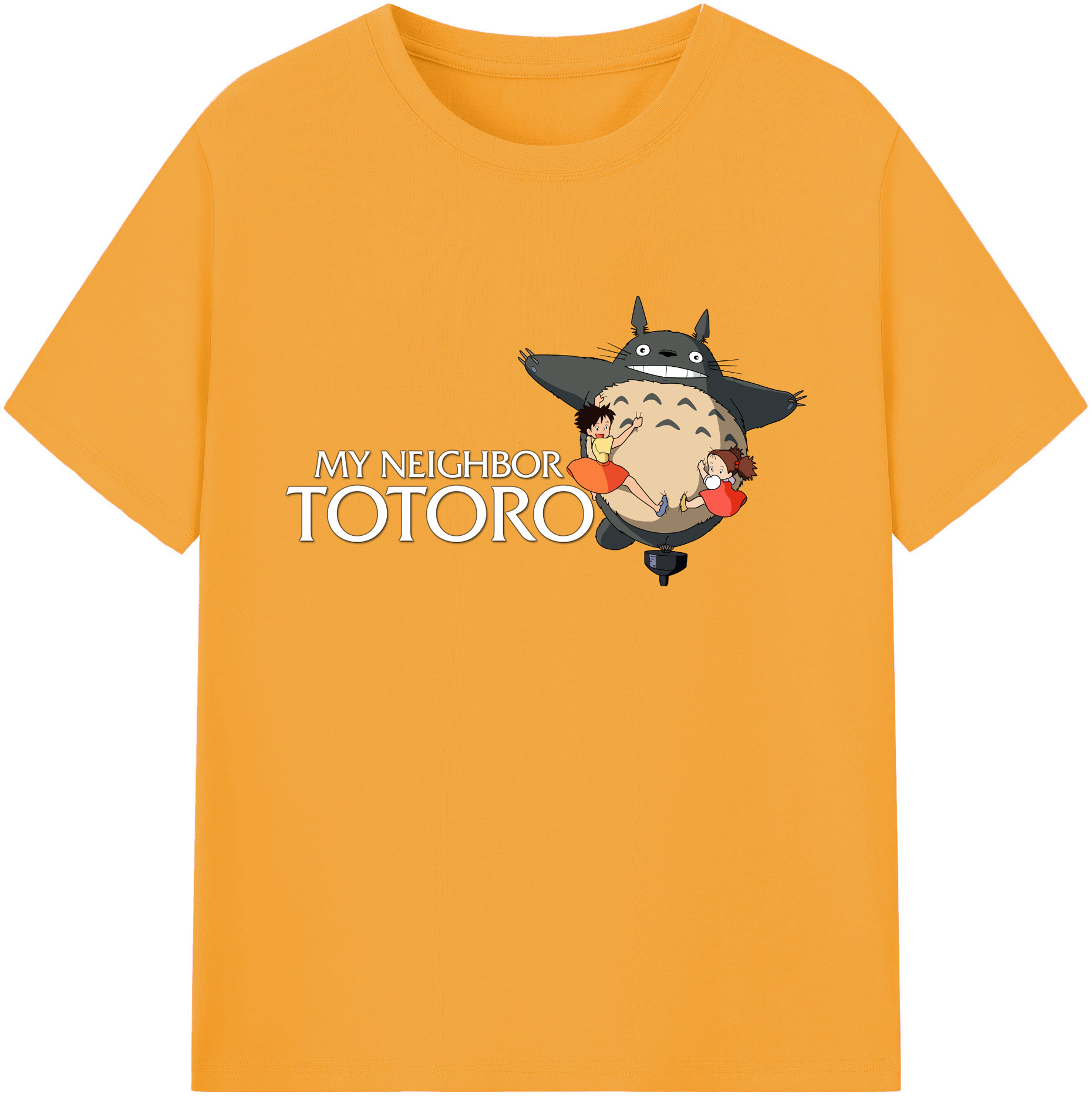 （画像用） となりのトトロ 草壁メイ 草壁サツキ My Neighbor Totoro Satsuki Kusakabe Mei Kusakabe 綿100％ メンズ半袖Tシャツ｜肌触りやわらか＆通気性