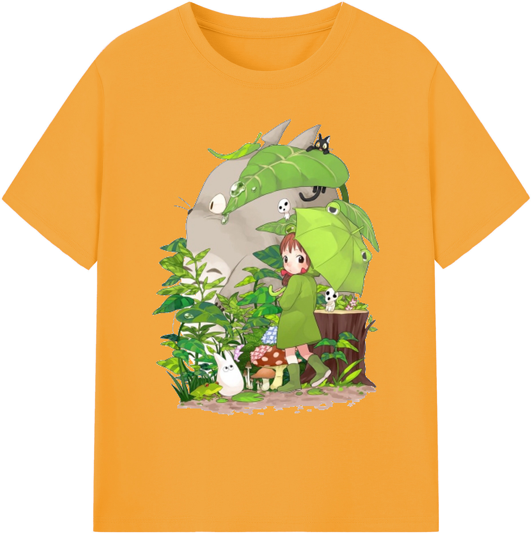 （画像用） となりのトトロ 草壁メイ 草壁サツキ My Neighbor Totoro Satsuki Kusakabe Mei Kusakabe 綿100％ メンズ半袖Tシャツ｜肌触りやわらか＆通気性