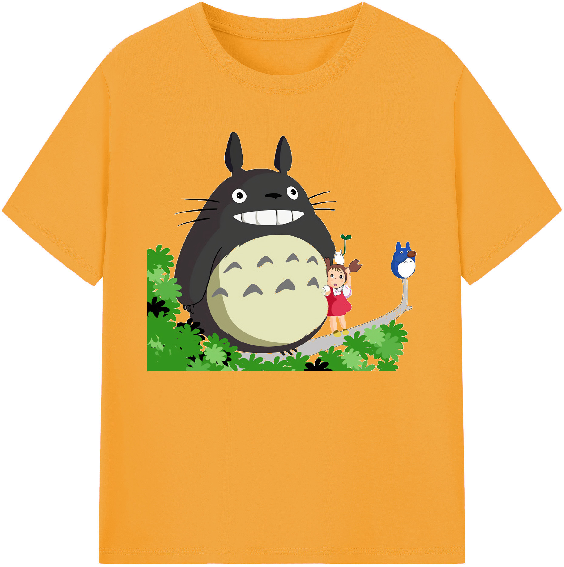 （画像用） となりのトトロ 草壁メイ 草壁サツキ My Neighbor Totoro Satsuki Kusakabe Mei Kusakabe 綿100％ メンズ半袖Tシャツ｜肌触りやわらか＆通気性