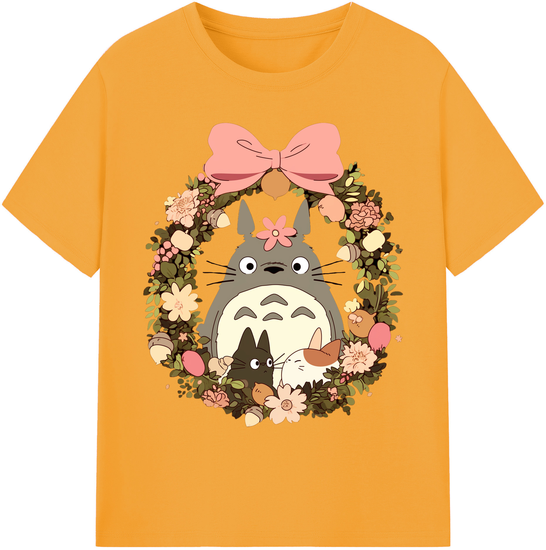 （画像用） となりのトトロ 草壁メイ 草壁サツキ My Neighbor Totoro Satsuki Kusakabe Mei Kusakabe 綿100％ メンズ半袖Tシャツ｜肌触りやわらか＆通気性