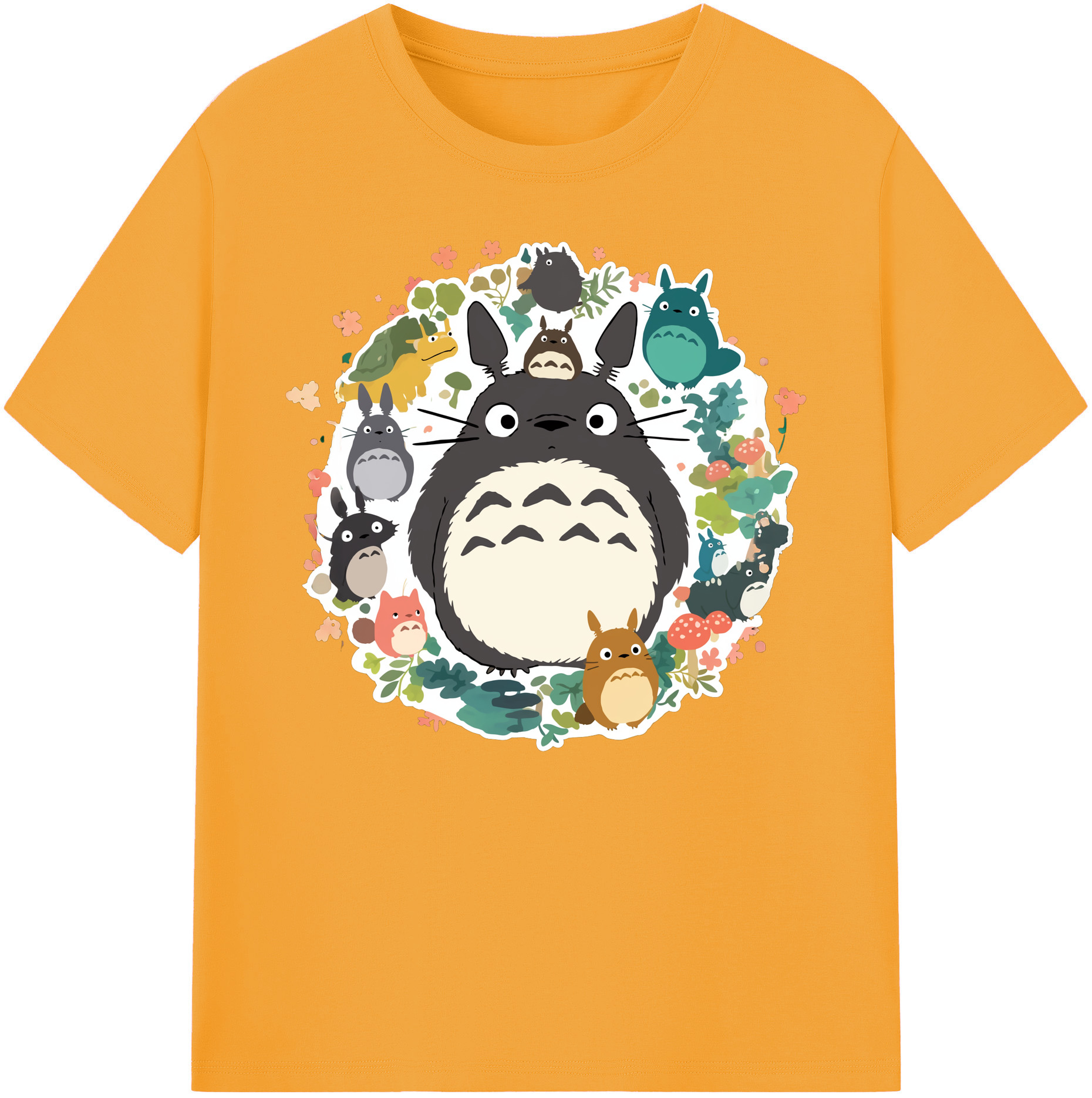（画像用） となりのトトロ 草壁メイ 草壁サツキ My Neighbor Totoro Satsuki Kusakabe Mei Kusakabe 綿100％ メンズ半袖Tシャツ｜肌触りやわらか＆通気性