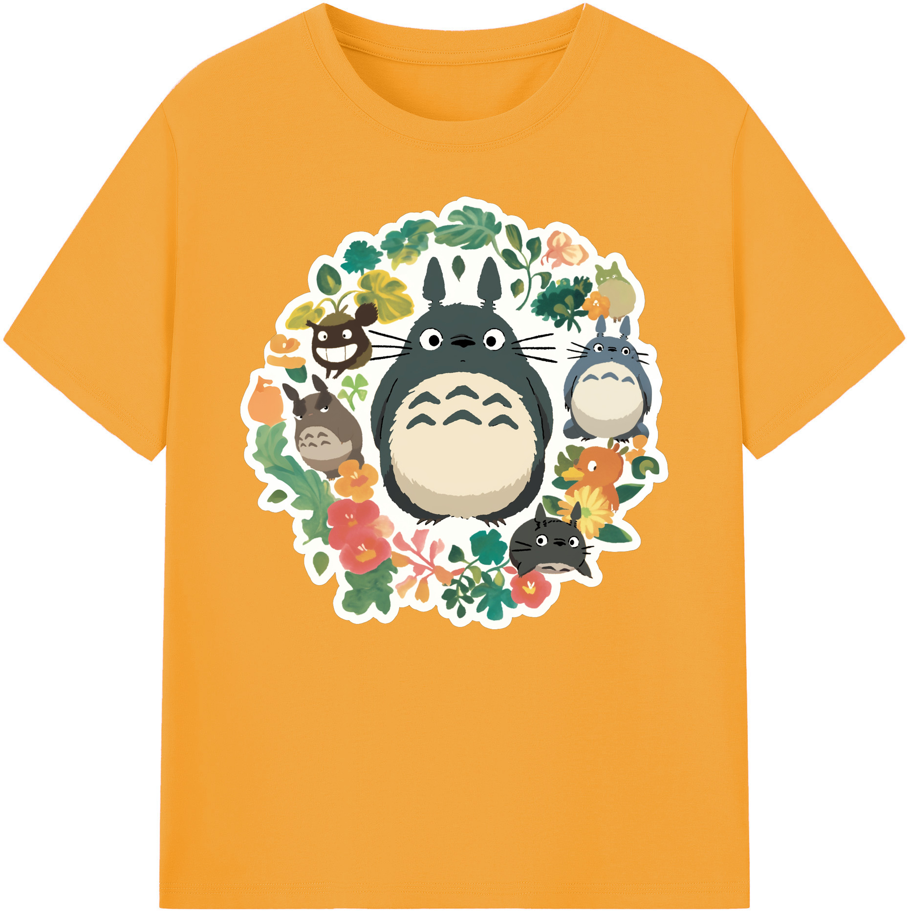 （画像用） となりのトトロ 草壁メイ 草壁サツキ My Neighbor Totoro Satsuki Kusakabe Mei Kusakabe 綿100％ メンズ半袖Tシャツ｜肌触りやわらか＆通気性