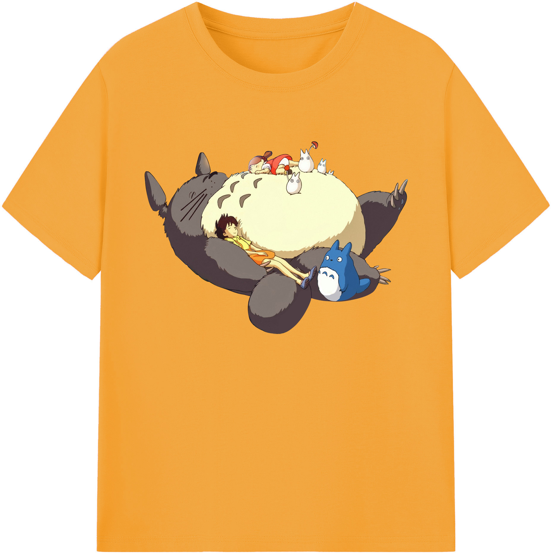 （画像用） となりのトトロ 草壁メイ 草壁サツキ My Neighbor Totoro Satsuki Kusakabe Mei Kusakabe 綿100％ メンズ半袖Tシャツ｜肌触りやわらか＆通気性