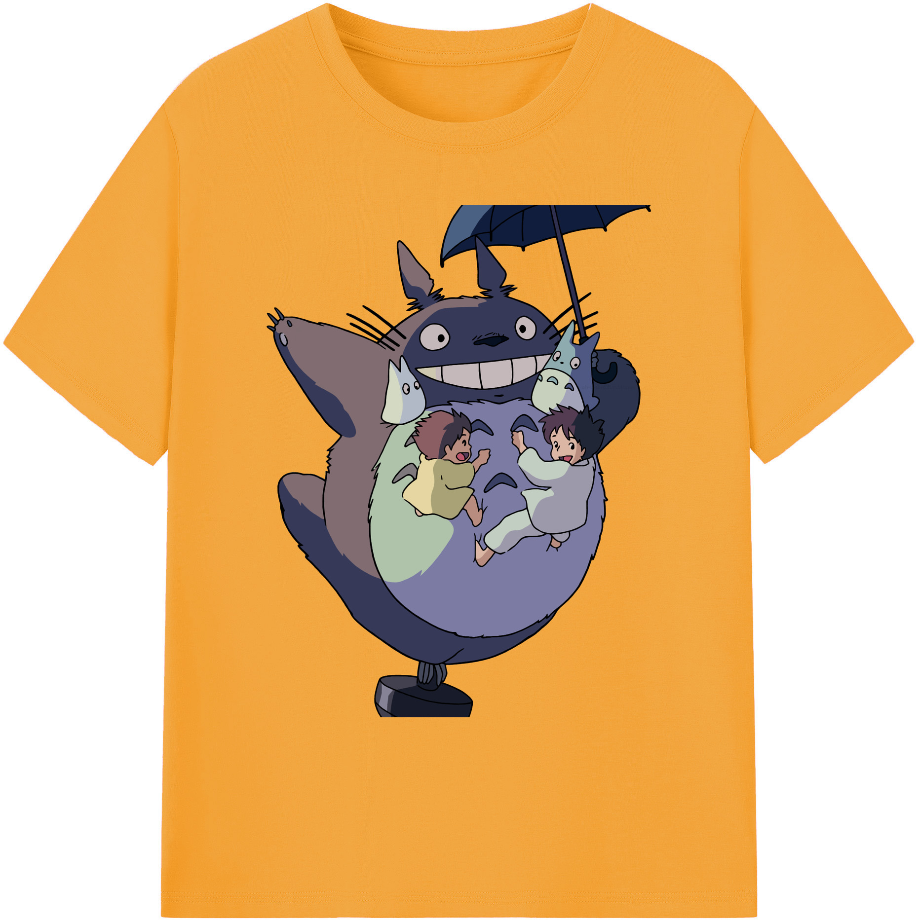 （画像用） となりのトトロ 草壁メイ 草壁サツキ My Neighbor Totoro Satsuki Kusakabe Mei Kusakabe 綿100％ メンズ半袖Tシャツ｜肌触りやわらか＆通気性