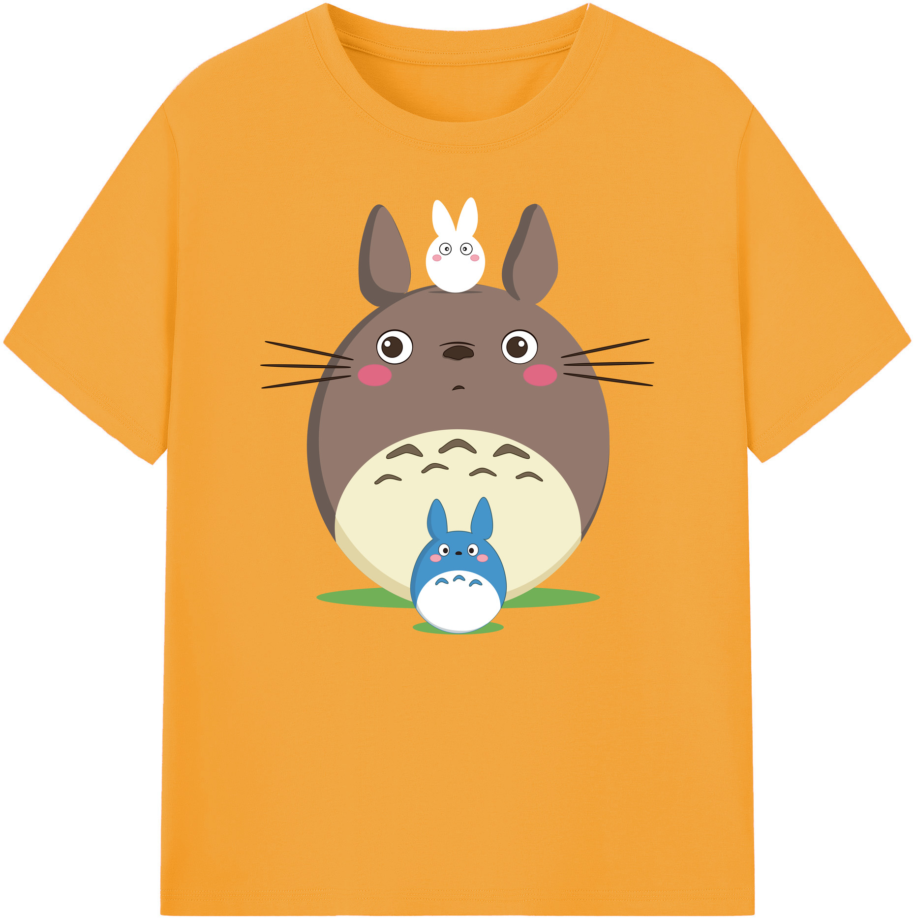 （画像用） となりのトトロ 草壁メイ 草壁サツキ My Neighbor Totoro Satsuki Kusakabe Mei Kusakabe 綿100％ メンズ半袖Tシャツ｜肌触りやわらか＆通気性