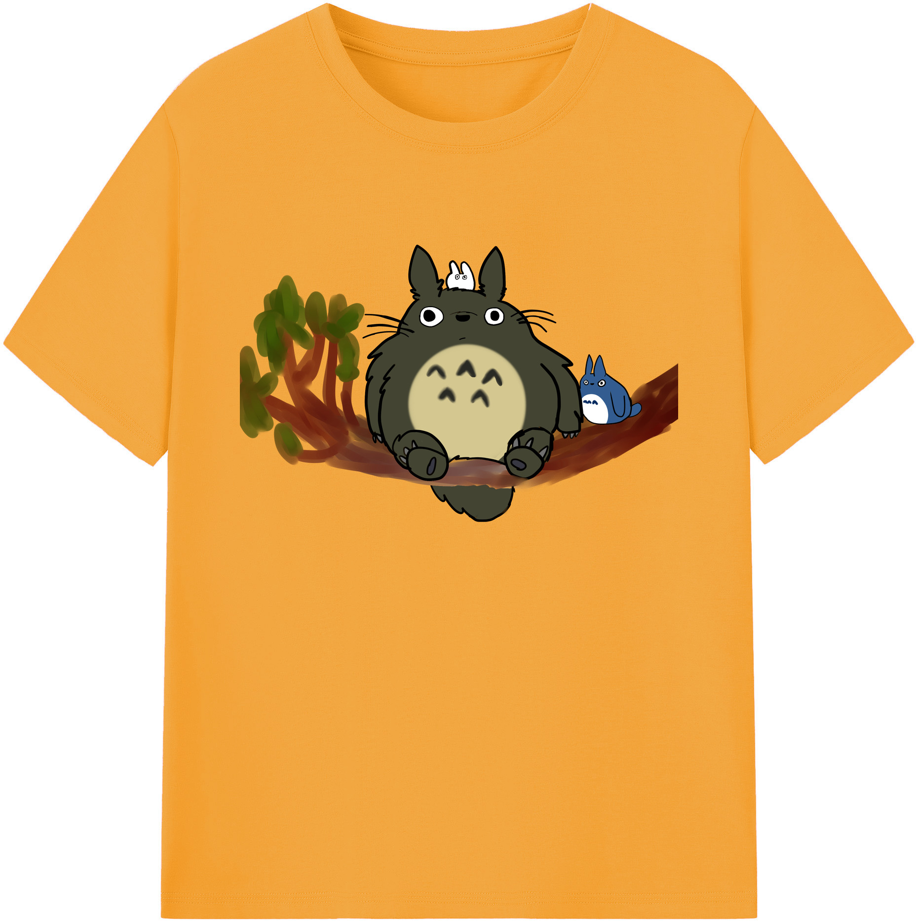 （画像用） となりのトトロ 草壁メイ 草壁サツキ My Neighbor Totoro Satsuki Kusakabe Mei Kusakabe 綿100％ メンズ半袖Tシャツ｜肌触りやわらか＆通気性