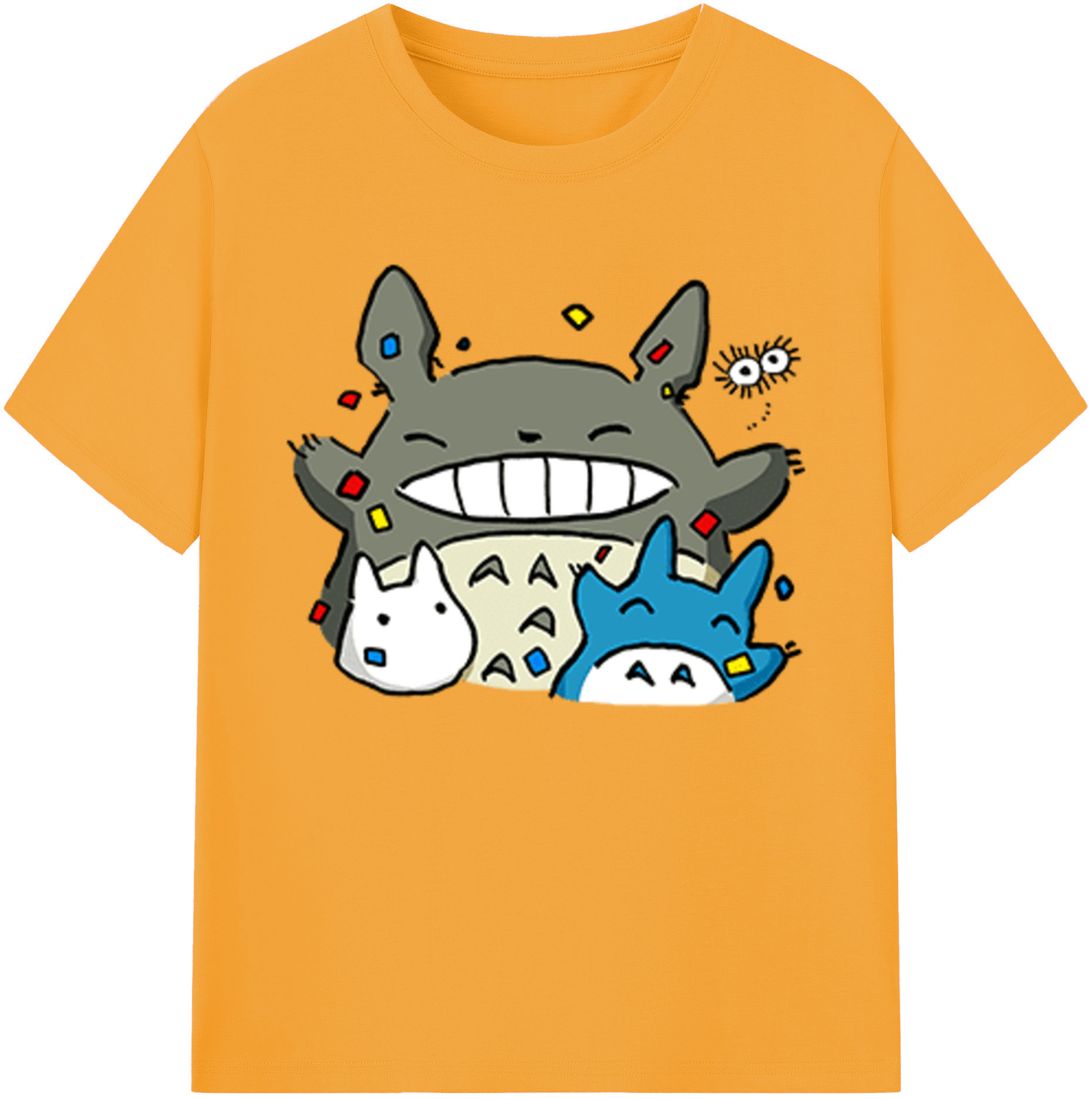 （画像用） となりのトトロ 草壁メイ 草壁サツキ My Neighbor Totoro Satsuki Kusakabe Mei Kusakabe 綿100％ メンズ半袖Tシャツ｜肌触りやわらか＆通気性
