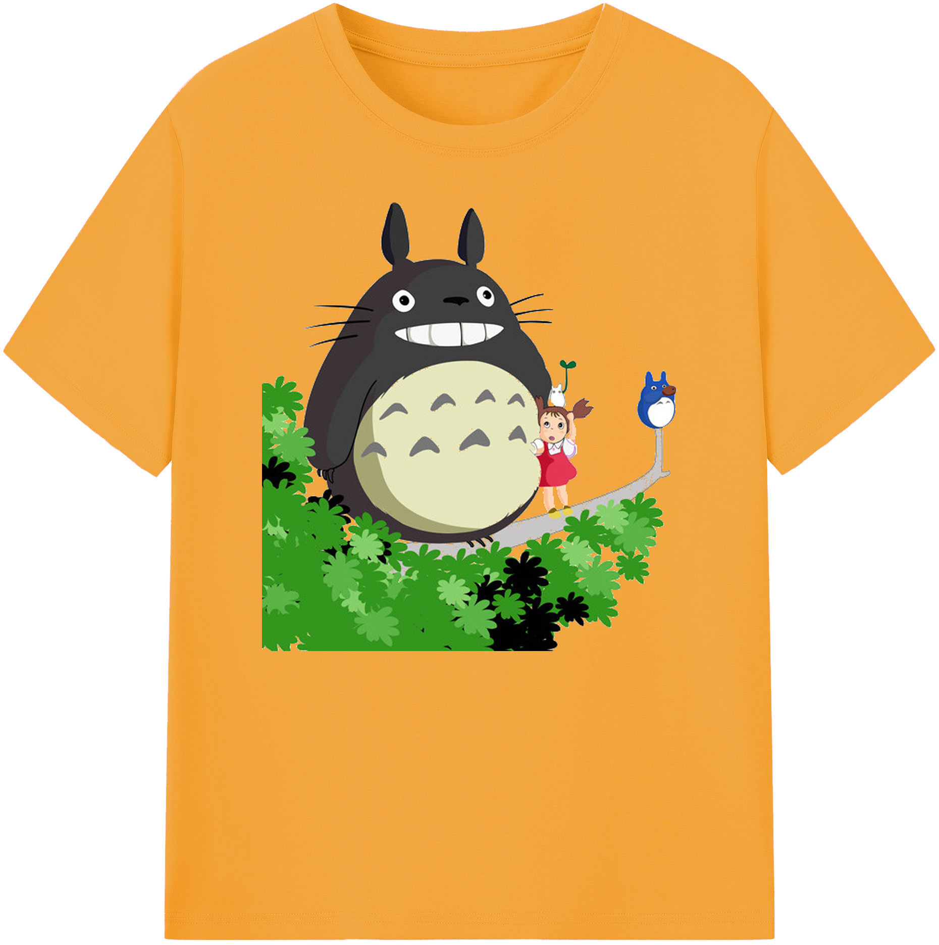 （画像用） となりのトトロ 草壁メイ 草壁サツキ My Neighbor Totoro Satsuki Kusakabe Mei Kusakabe 綿100％ メンズ半袖Tシャツ｜肌触りやわらか＆通気性