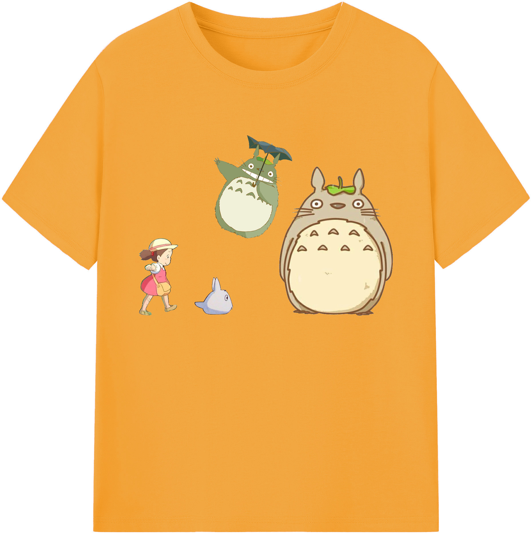 （画像用） となりのトトロ 草壁メイ 草壁サツキ My Neighbor Totoro Satsuki Kusakabe Mei Kusakabe 綿100％ メンズ半袖Tシャツ｜肌触りやわらか＆通気性